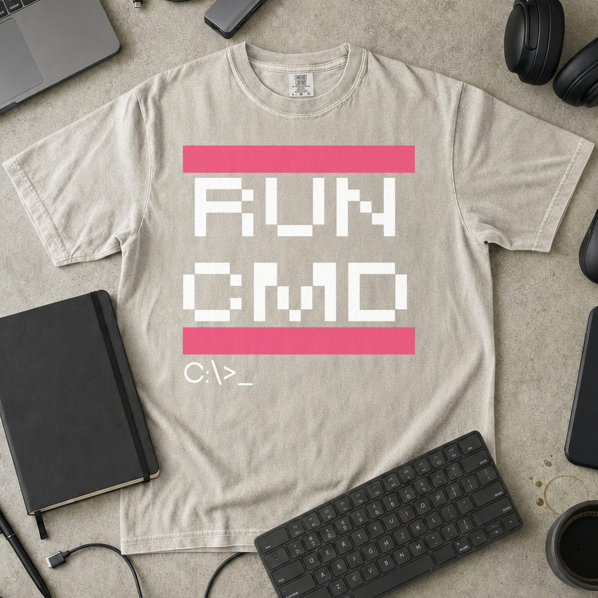 RUN CMD Premium Shirt — ivory Premium Shirt mock-up