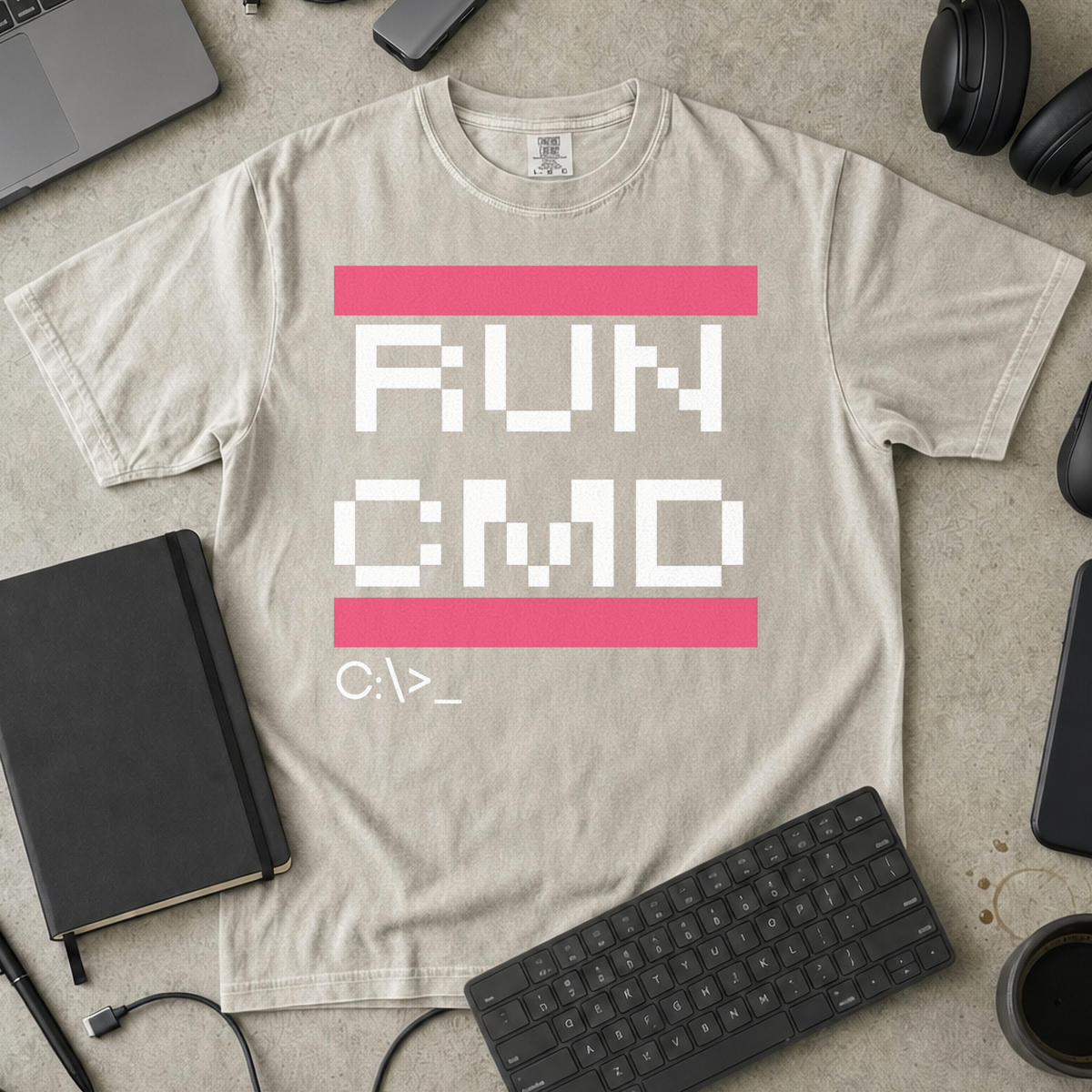 RUN CMD Premium Shirt — ivory Premium Shirt mock-up