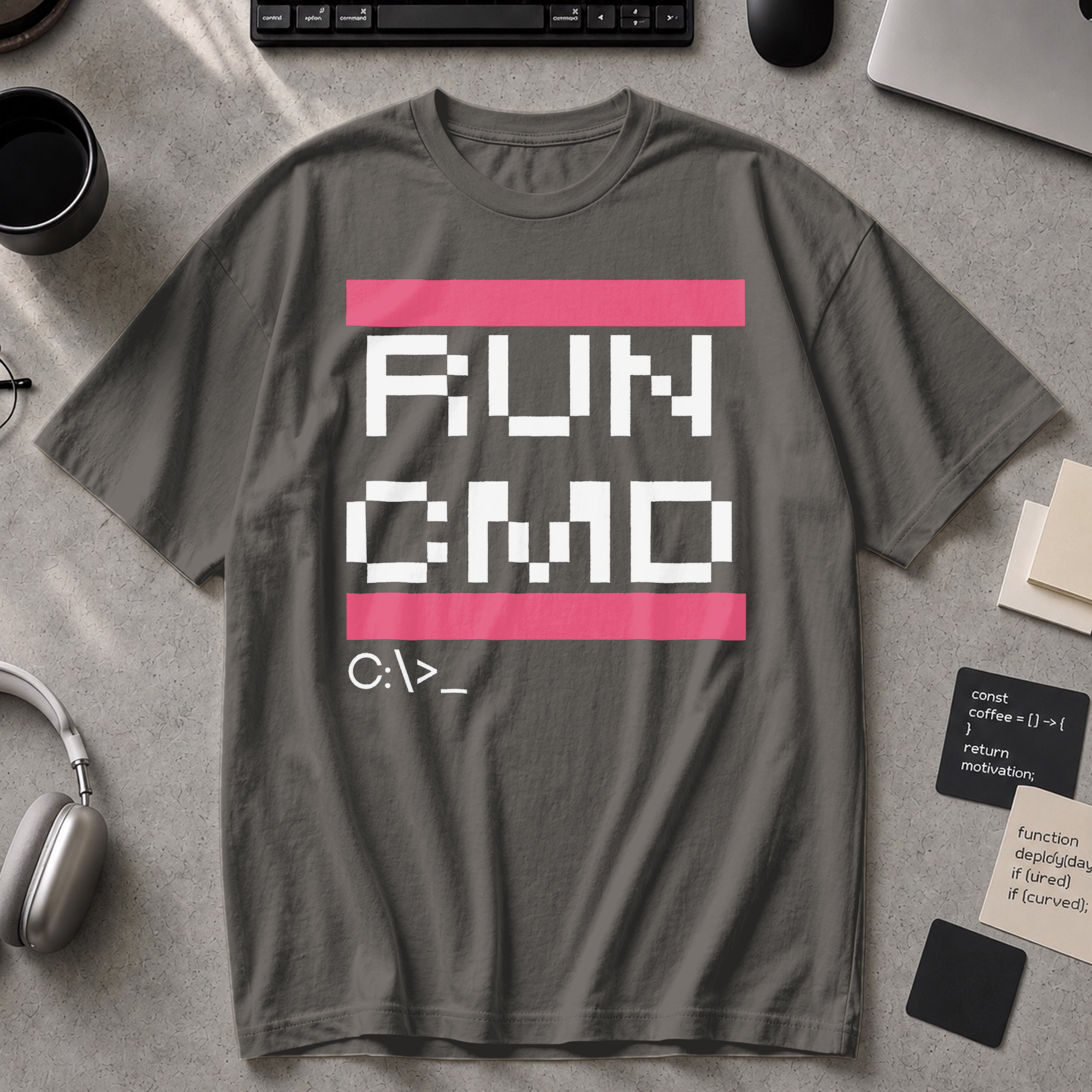 RUN CMD Premium Shirt - Pepper