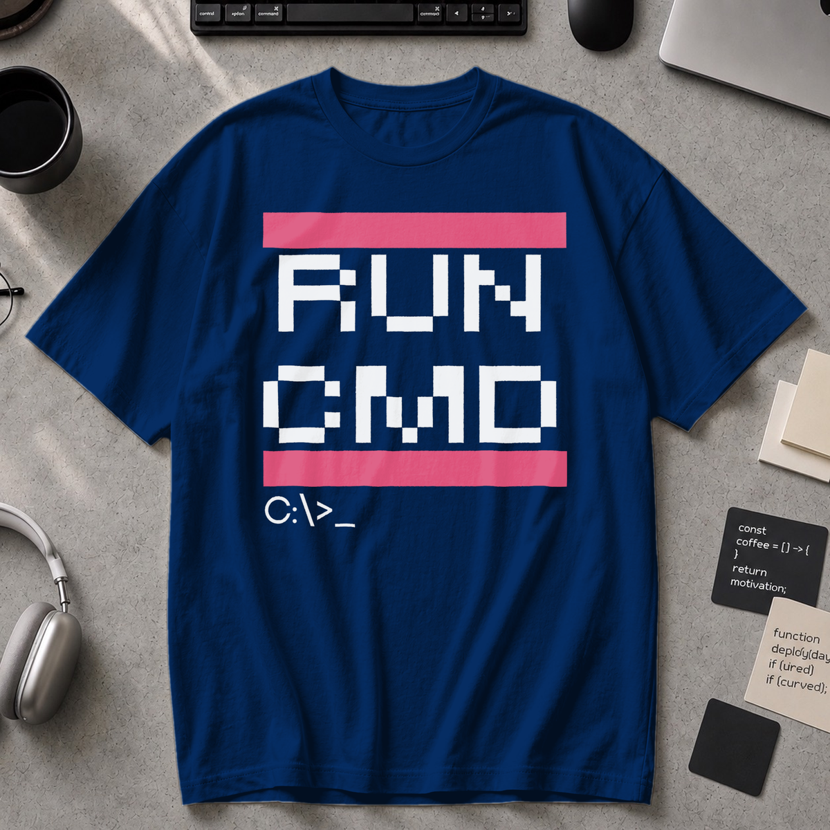 RUN CMD Premium Shirt - True Navy