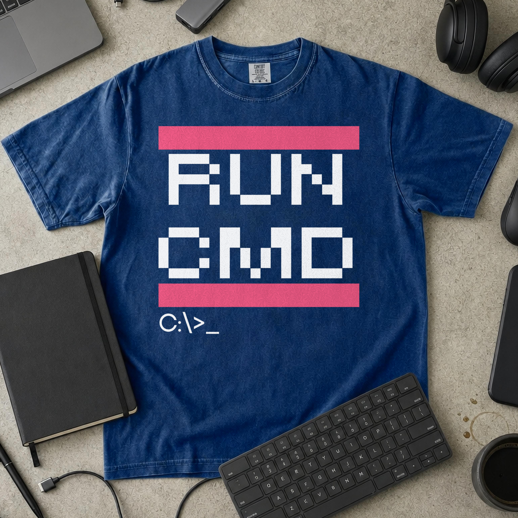RUN CMD Premium Shirt — true navy Premium Shirt mock-up