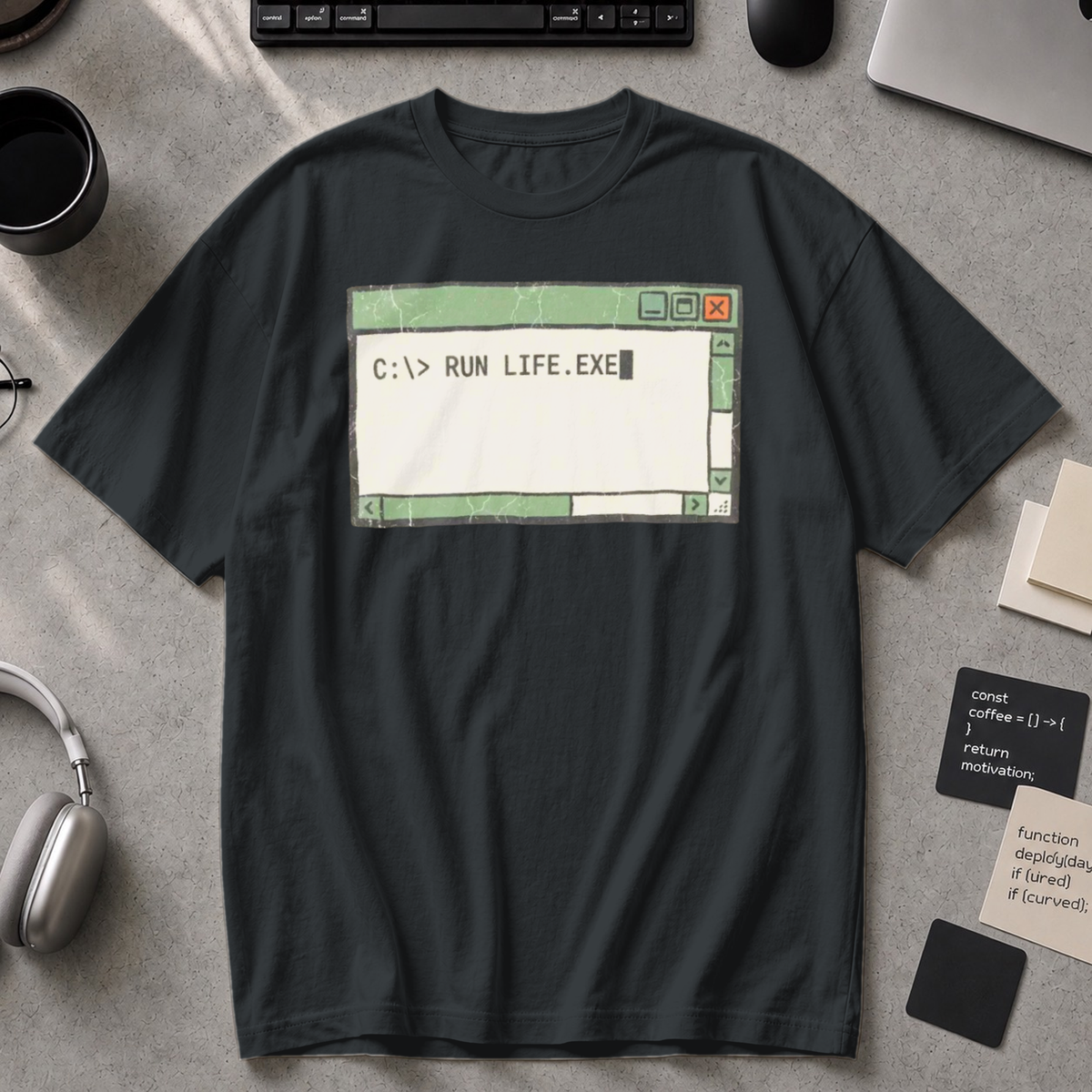Run Life.exe Premium Shirt - Black