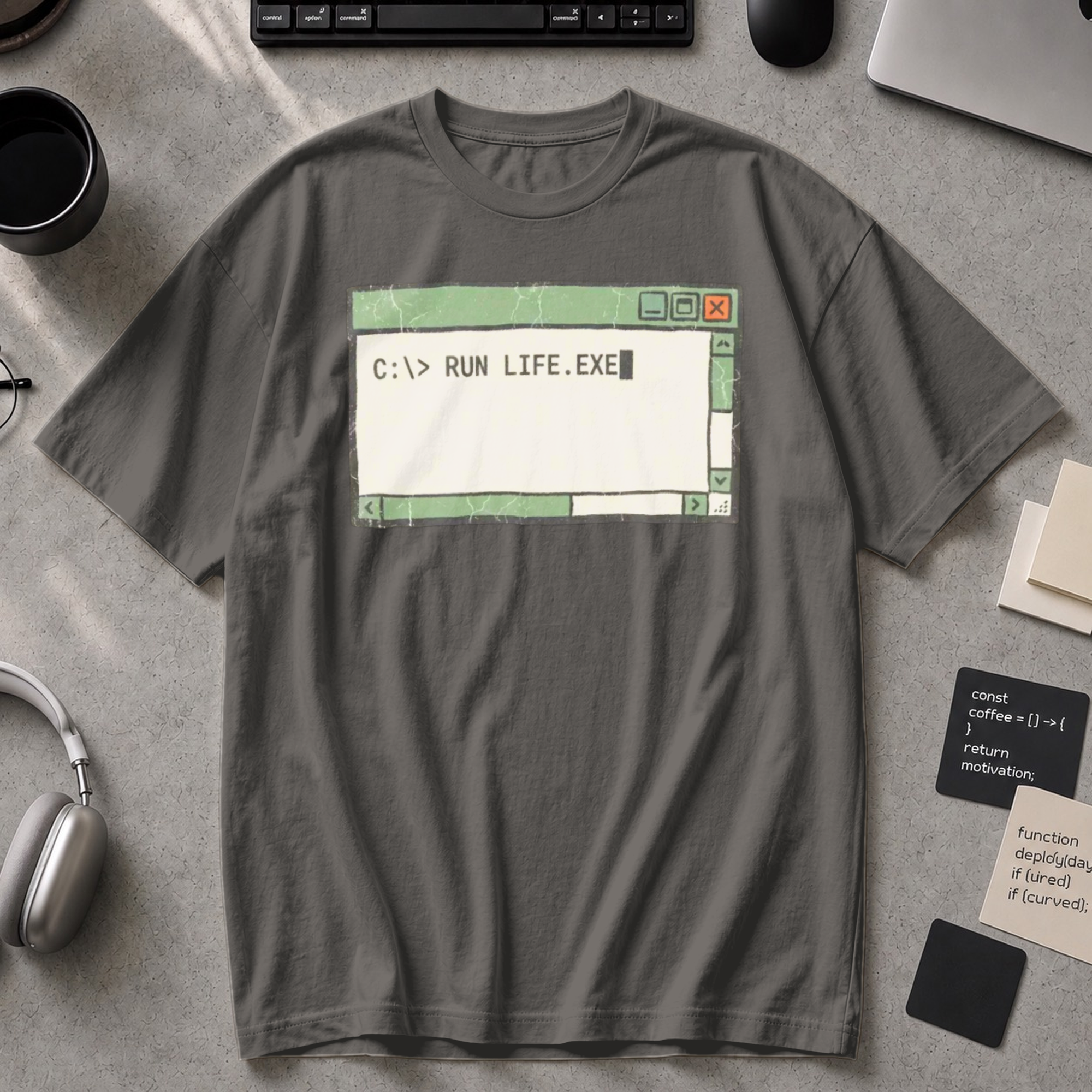 Run Life.exe Premium Shirt - Pepper