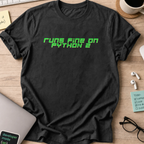 runs fine on python 2 shirt - Black