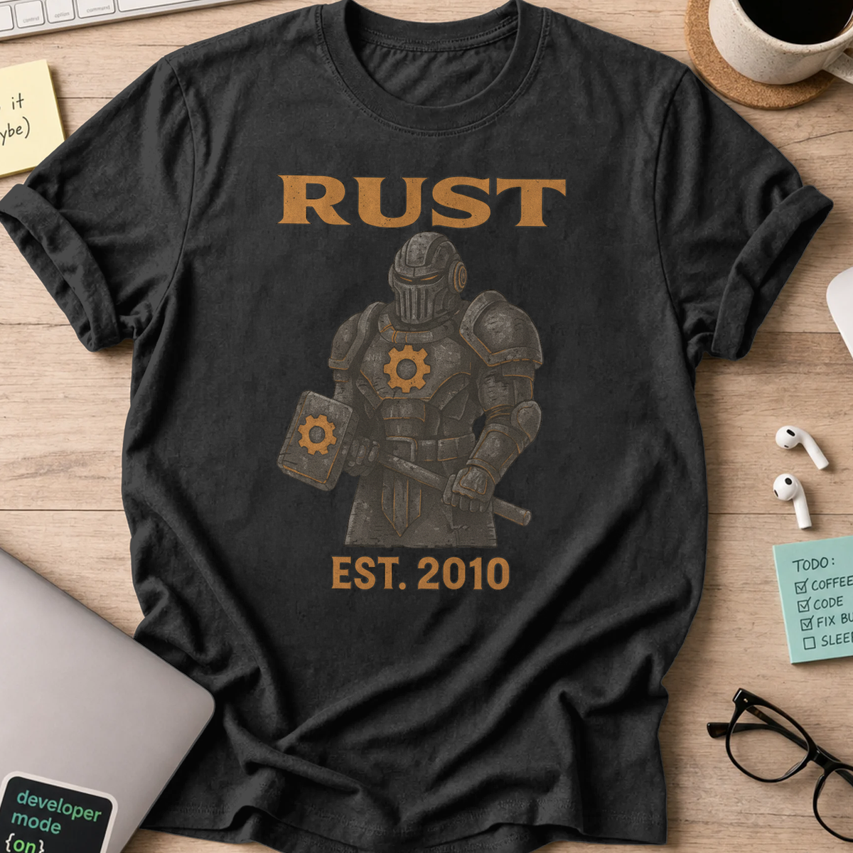 rust shirt - Black
