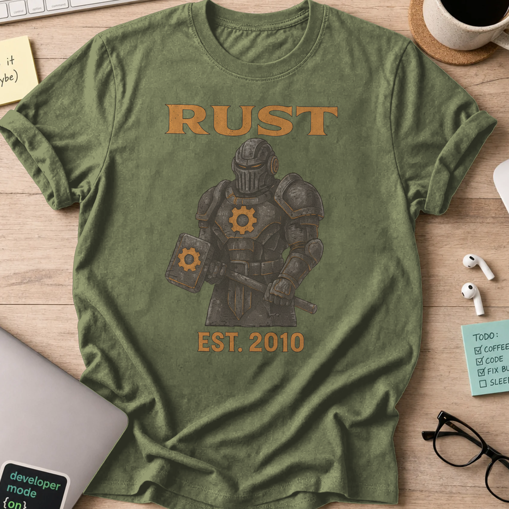 rust shirt - Military Green