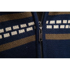 Men's Cardigan Fair Isle Zip-Up Front