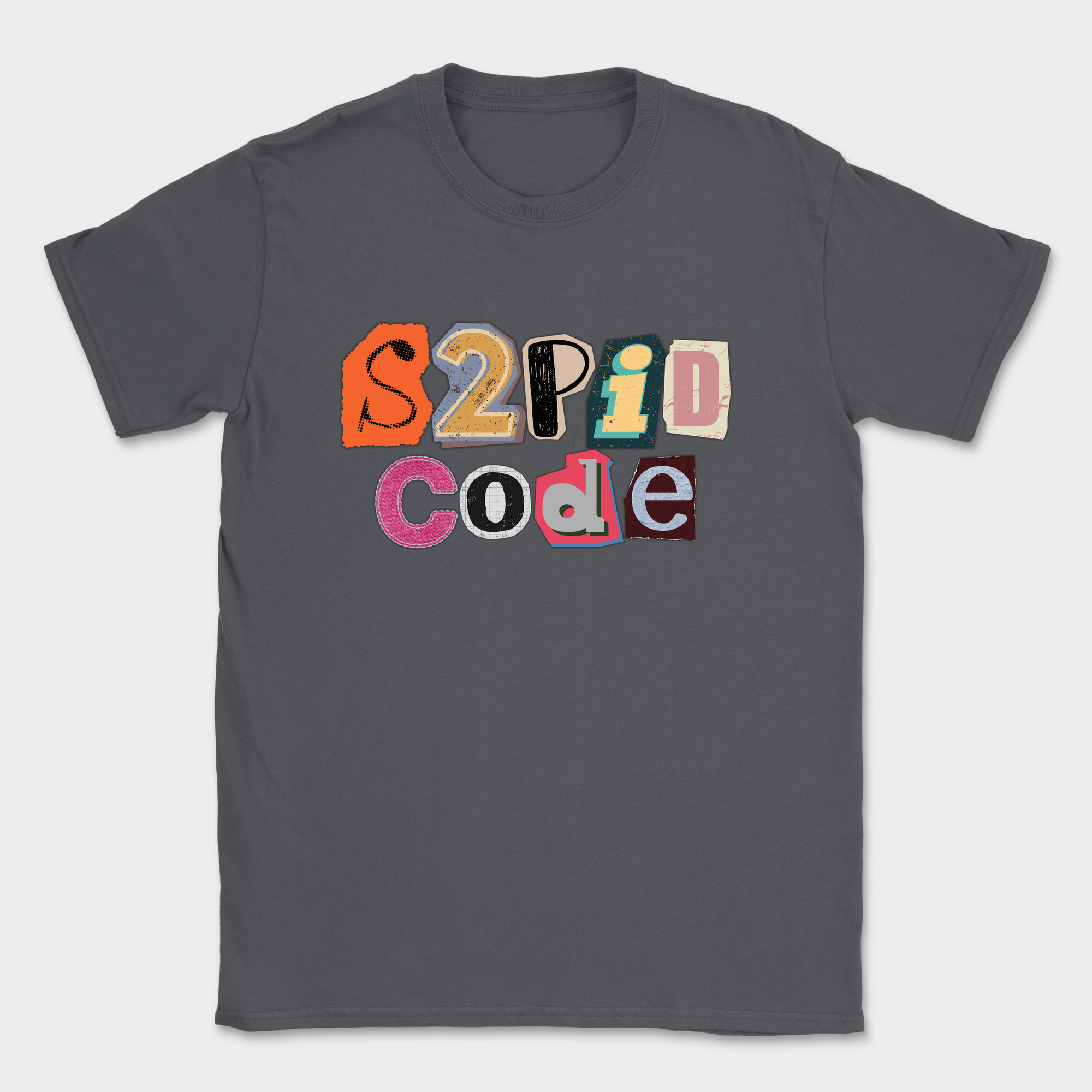 s2pid code shirt — Dark Heather Grey