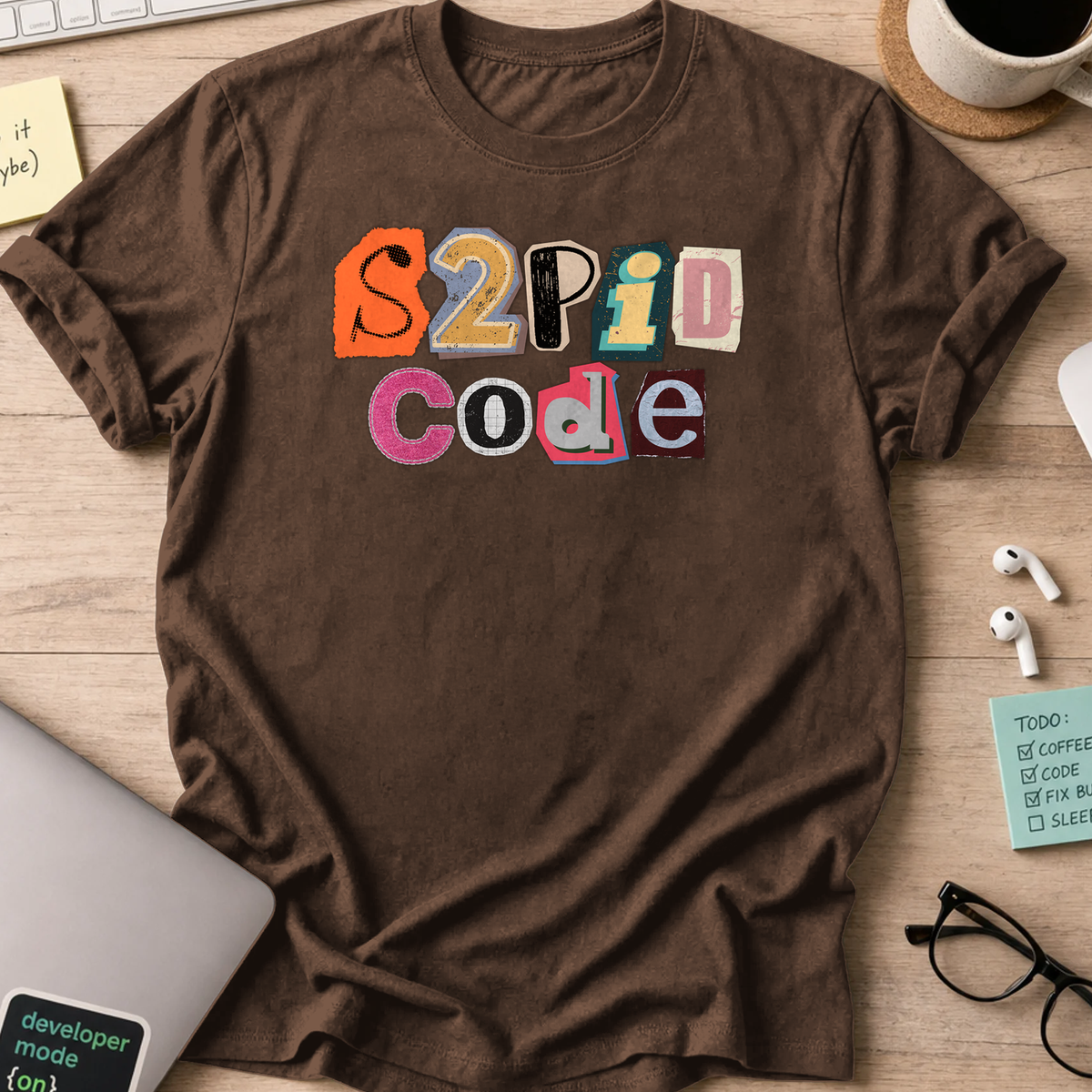 s2pid code shirt - Dark Chocolate