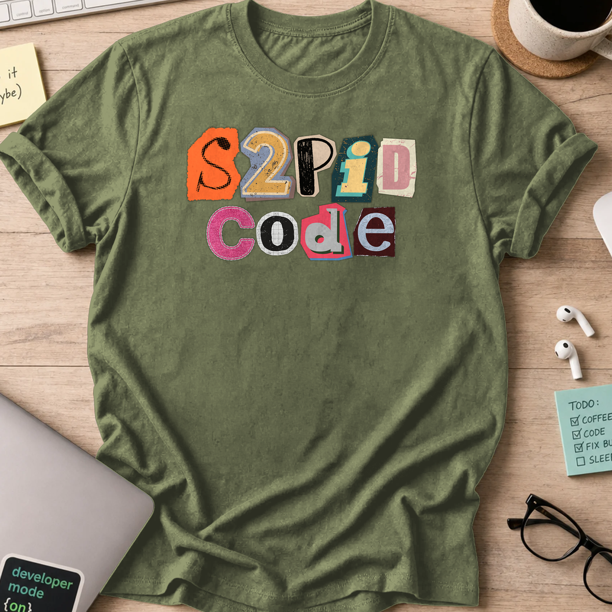 s2pid code shirt - Military Green
