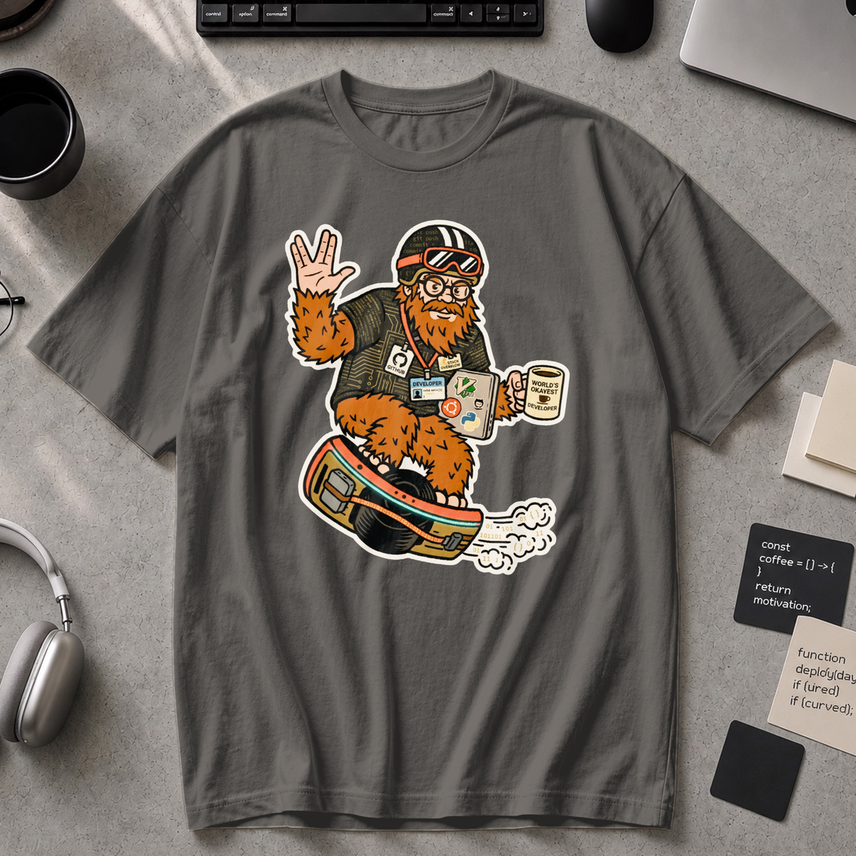 Sasquatch Developer Premium Shirt - Pepper