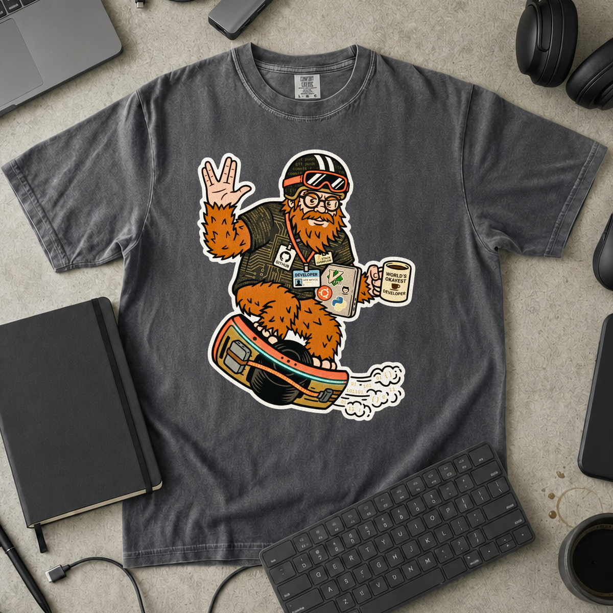 Sasquatch Developer Premium Shirt — pepper Premium Shirt mock-up