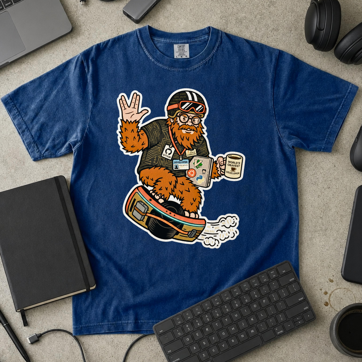 Sasquatch Developer Premium Shirt — true navy Premium Shirt mock-up