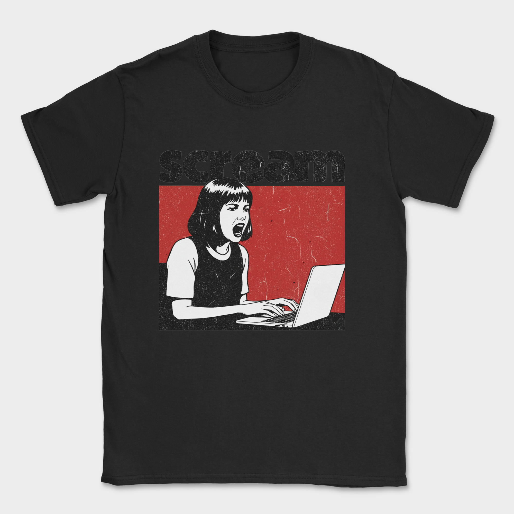 scream shirt — Black
