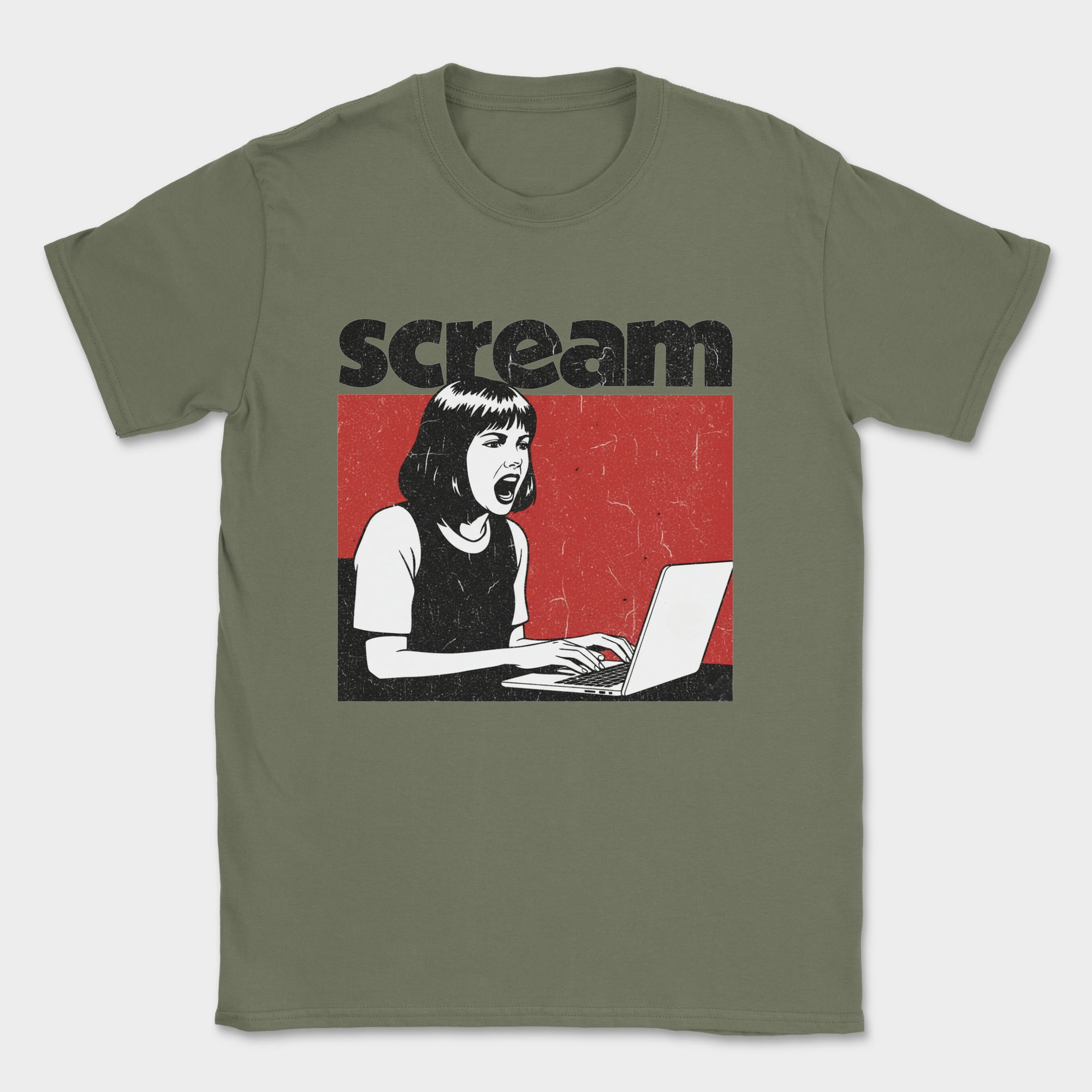 scream shirt — Military Green