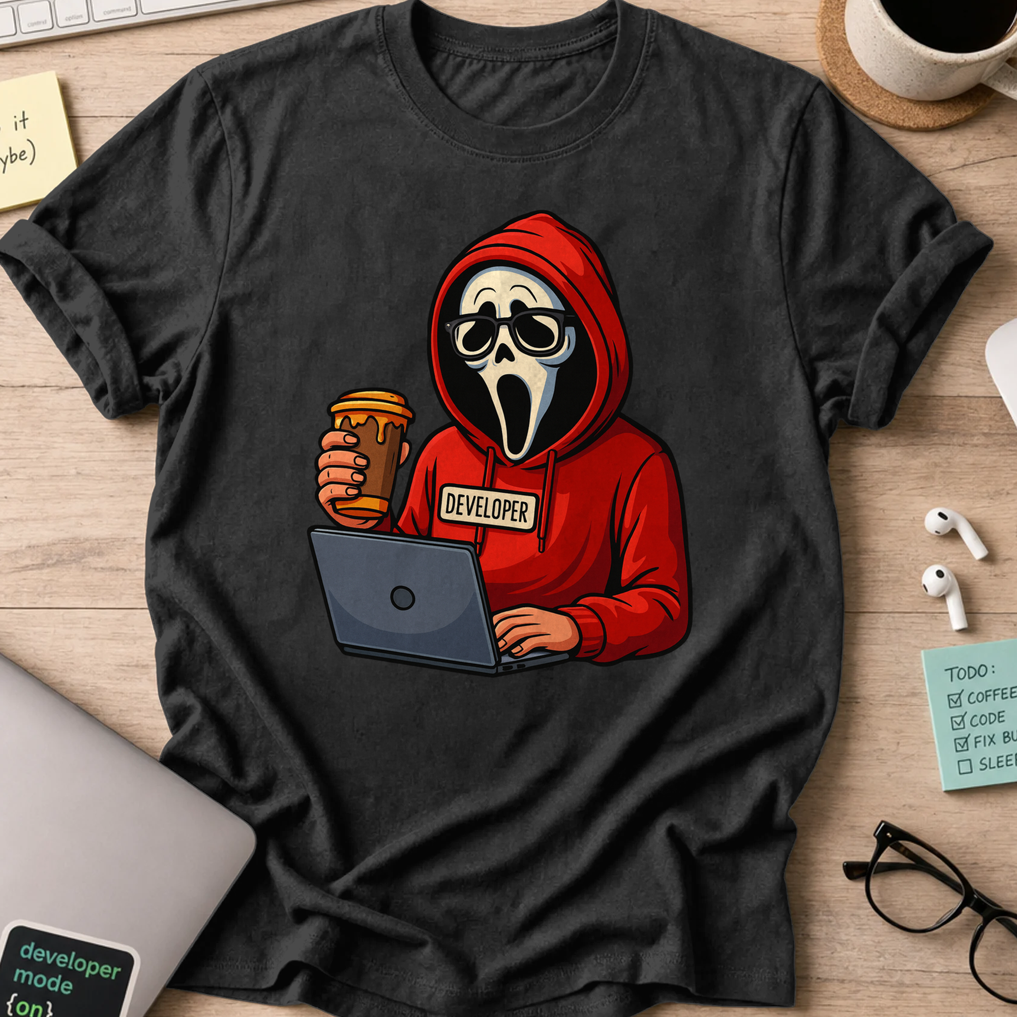 scream developer shirt - Black