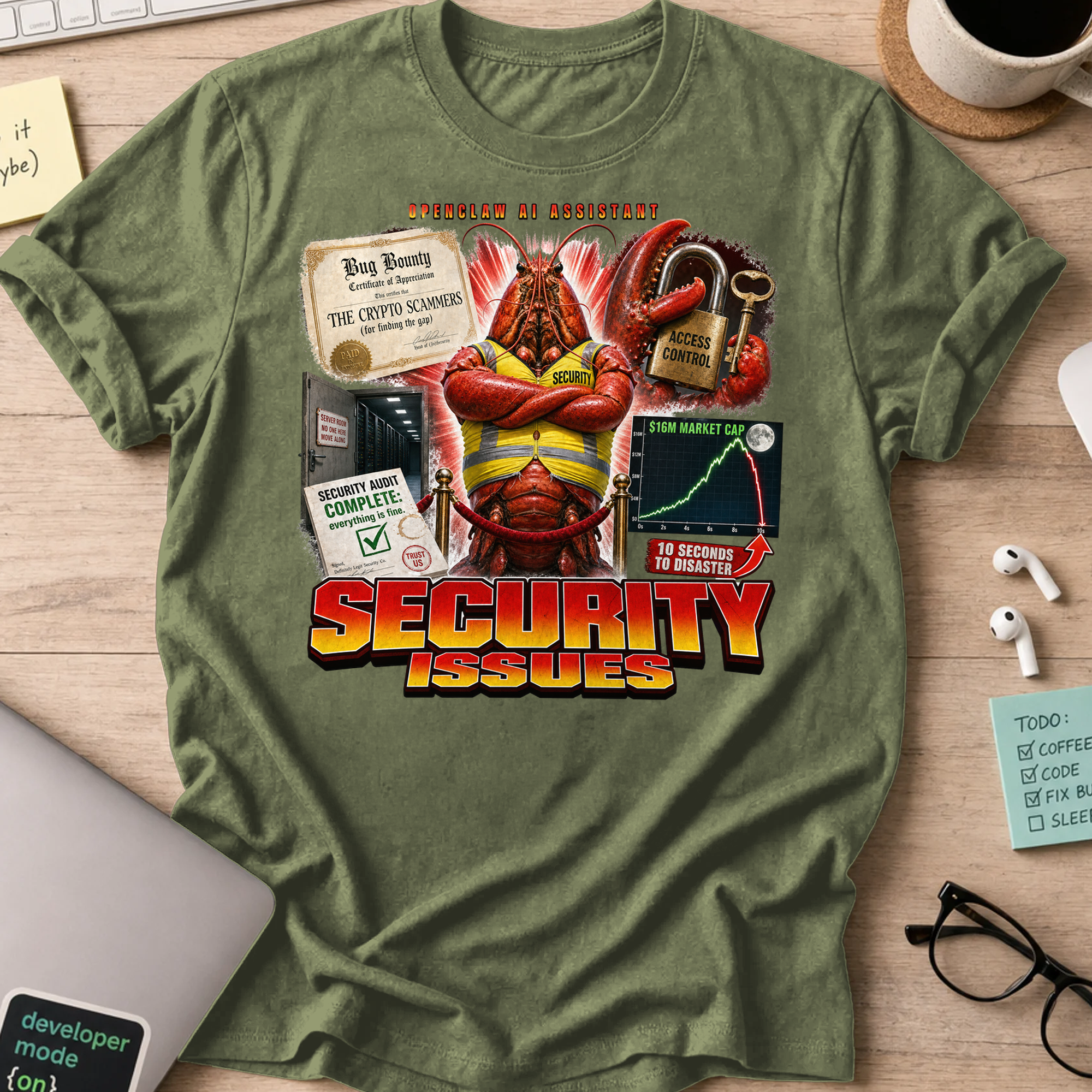 Security Issues Shirt - Military Green