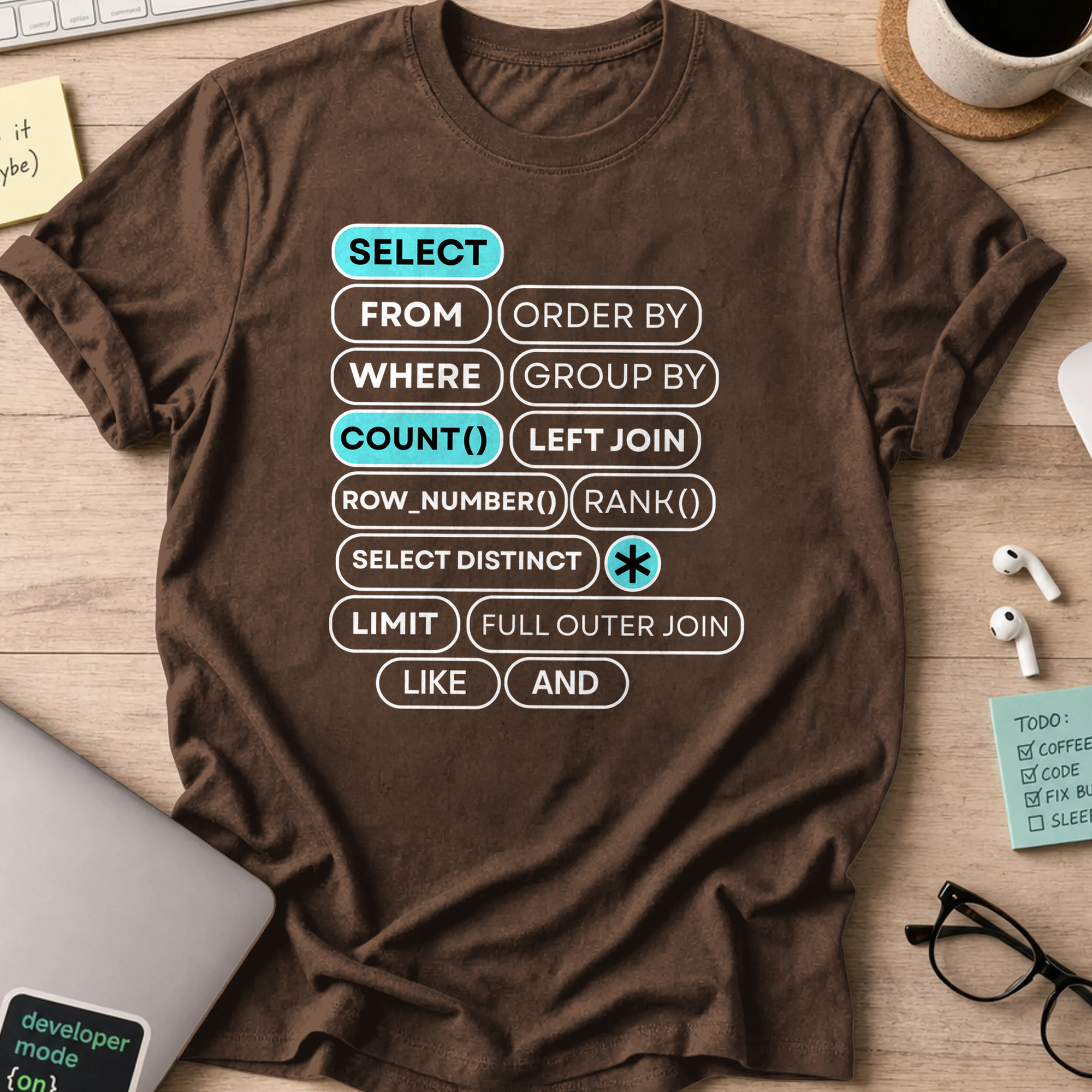select count shirt - Dark Chocolate