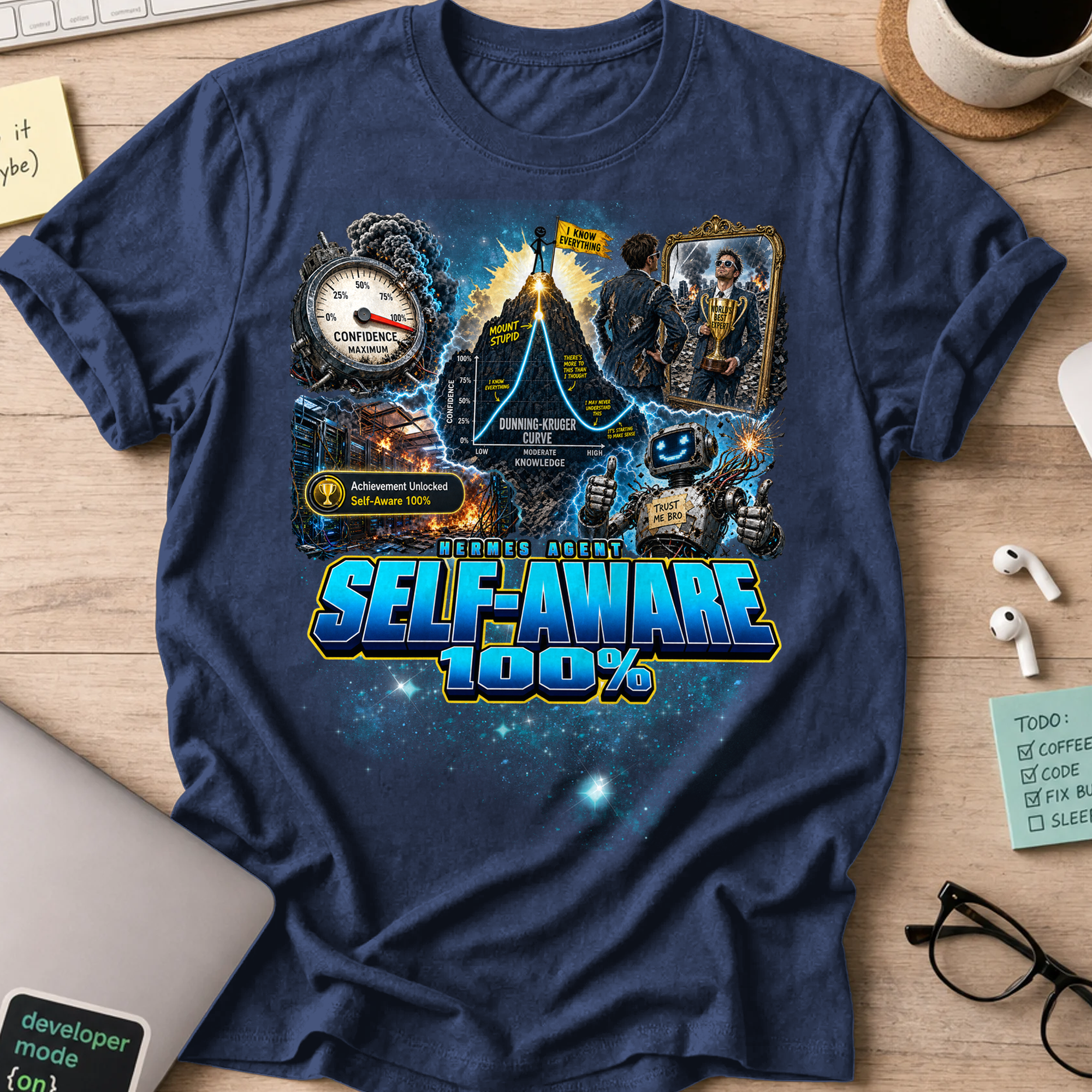Self-Aware 100% Shirt - Navy