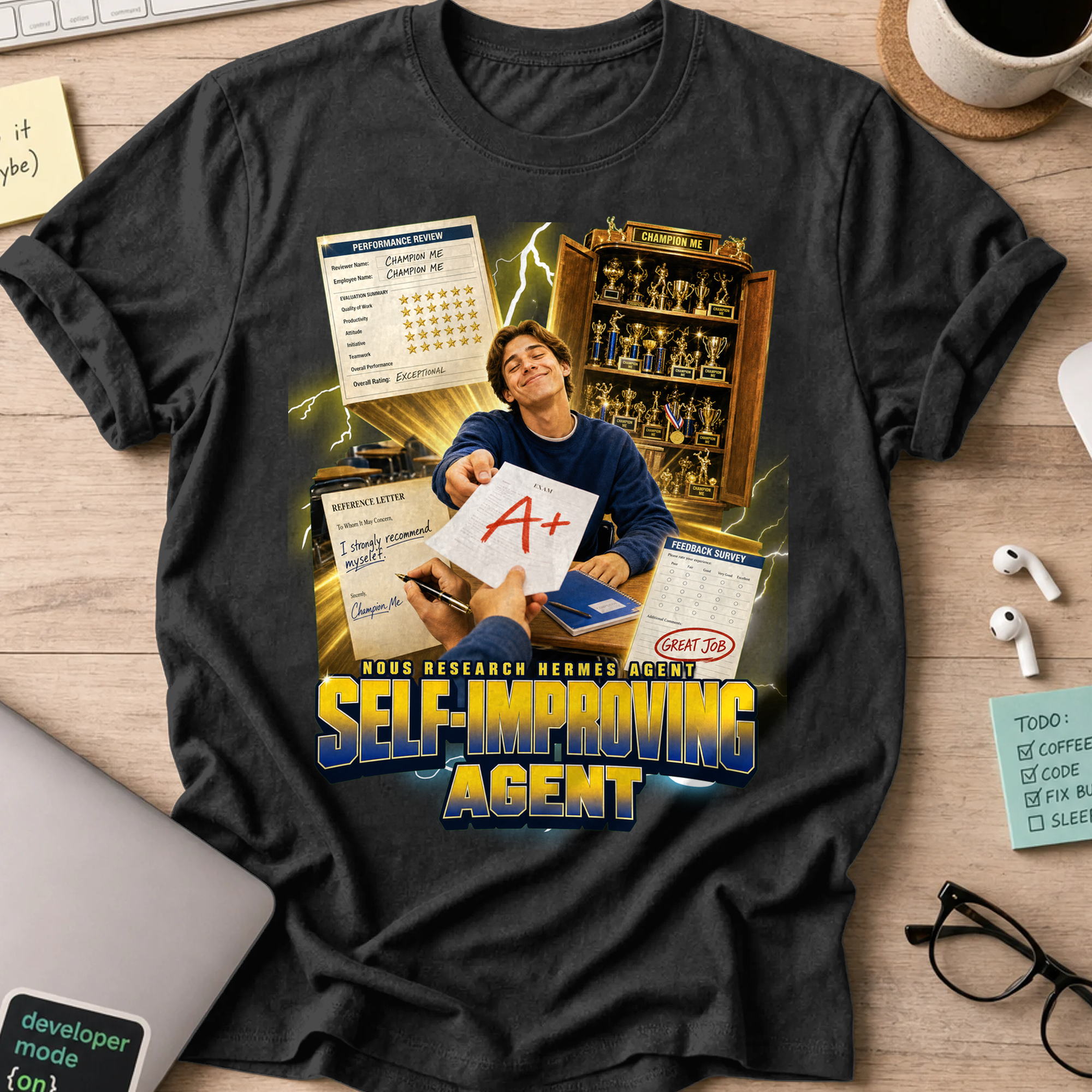 Self Improving Agent Shirt - Black