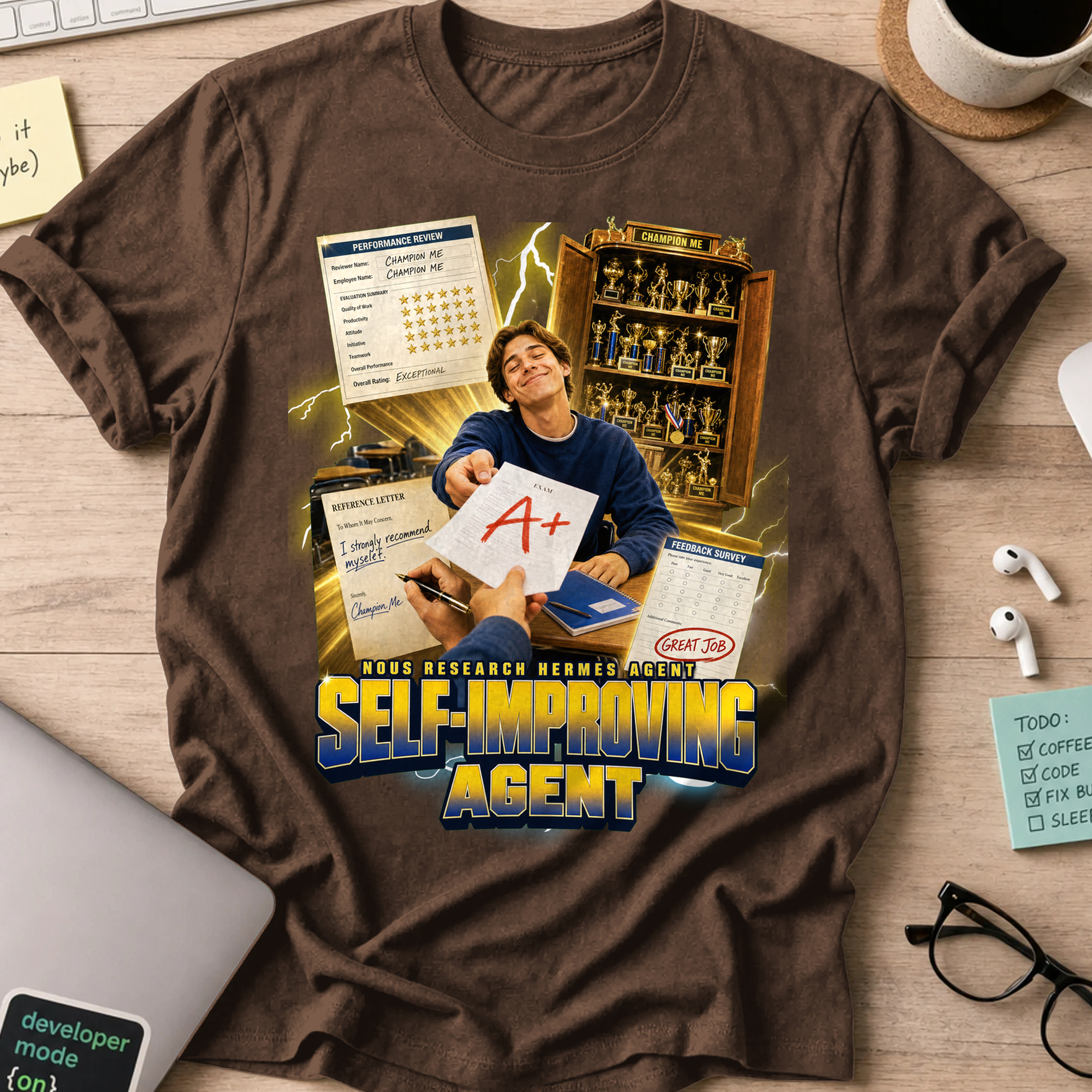 Self Improving Agent Shirt - Dark Chocolate