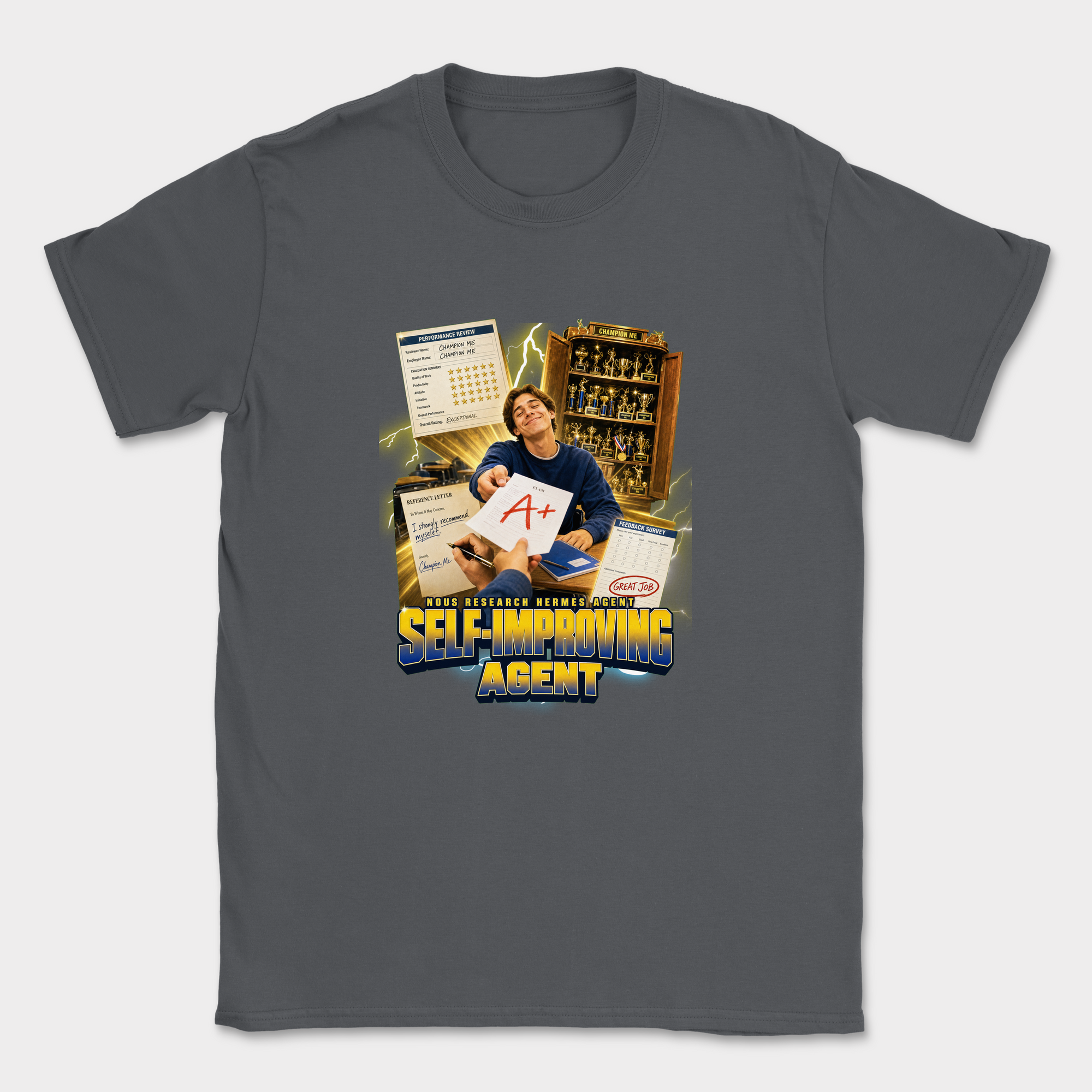 Self Improving Agent Shirt — Dark Heather