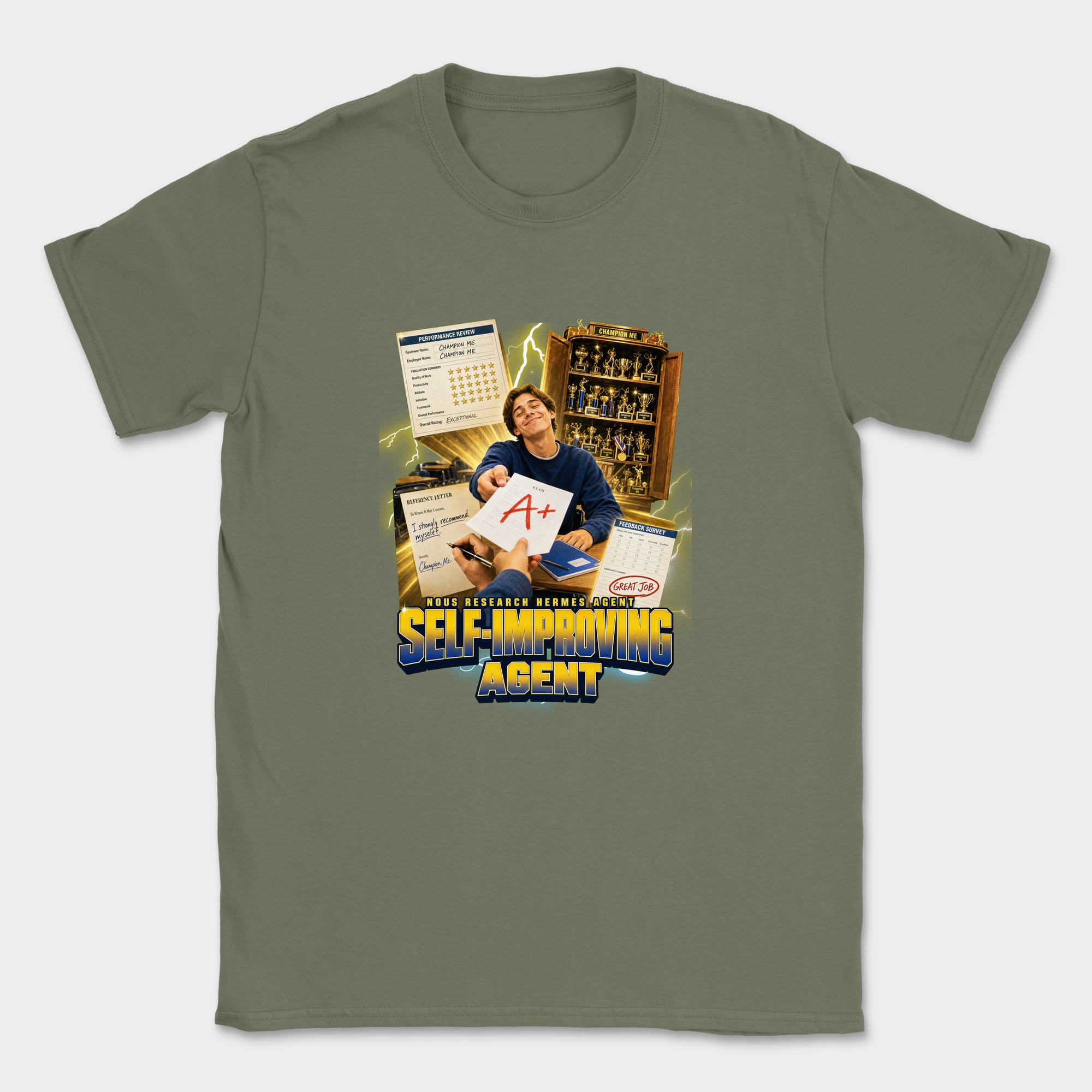 Self Improving Agent Shirt — Military Green