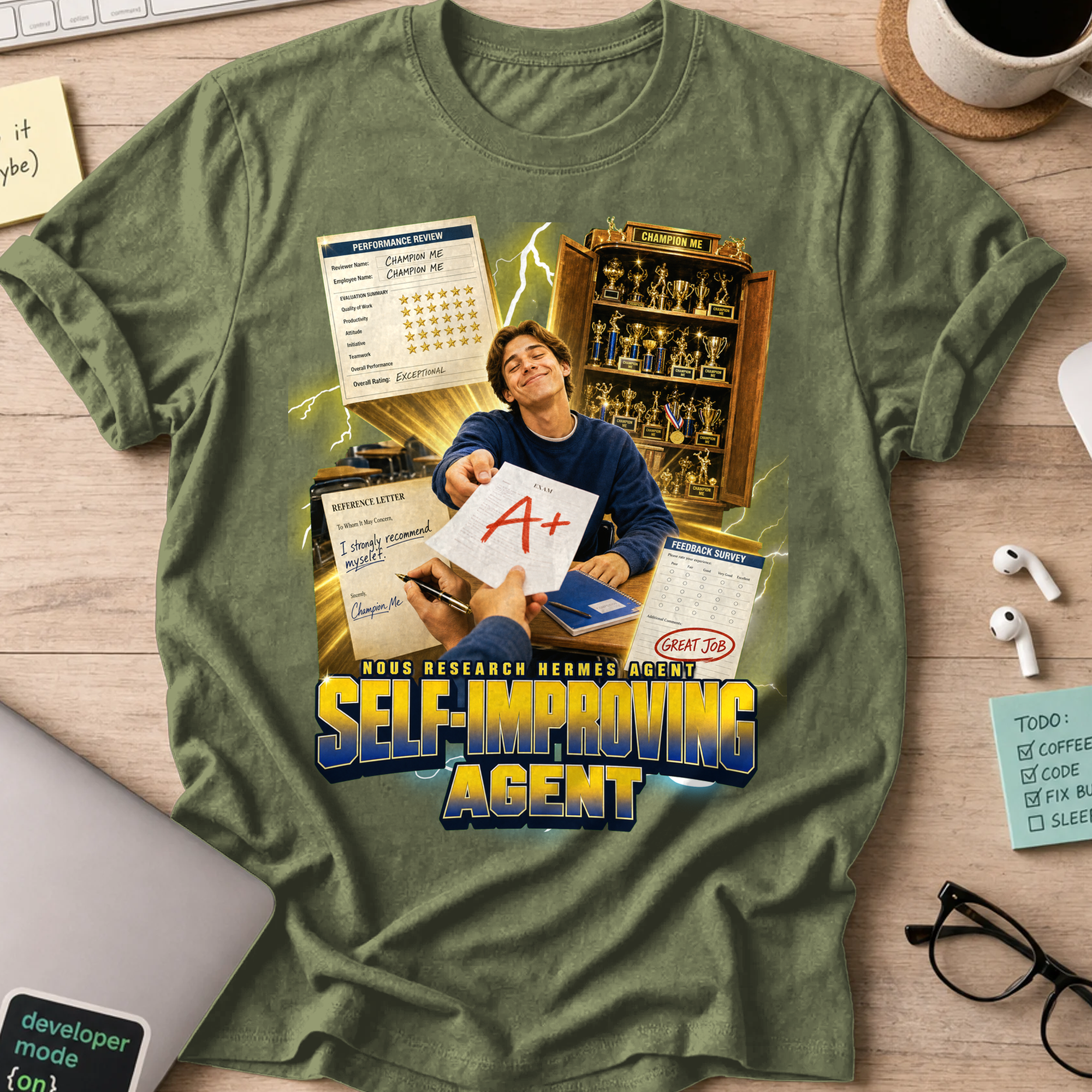 Self Improving Agent Shirt - Military Green