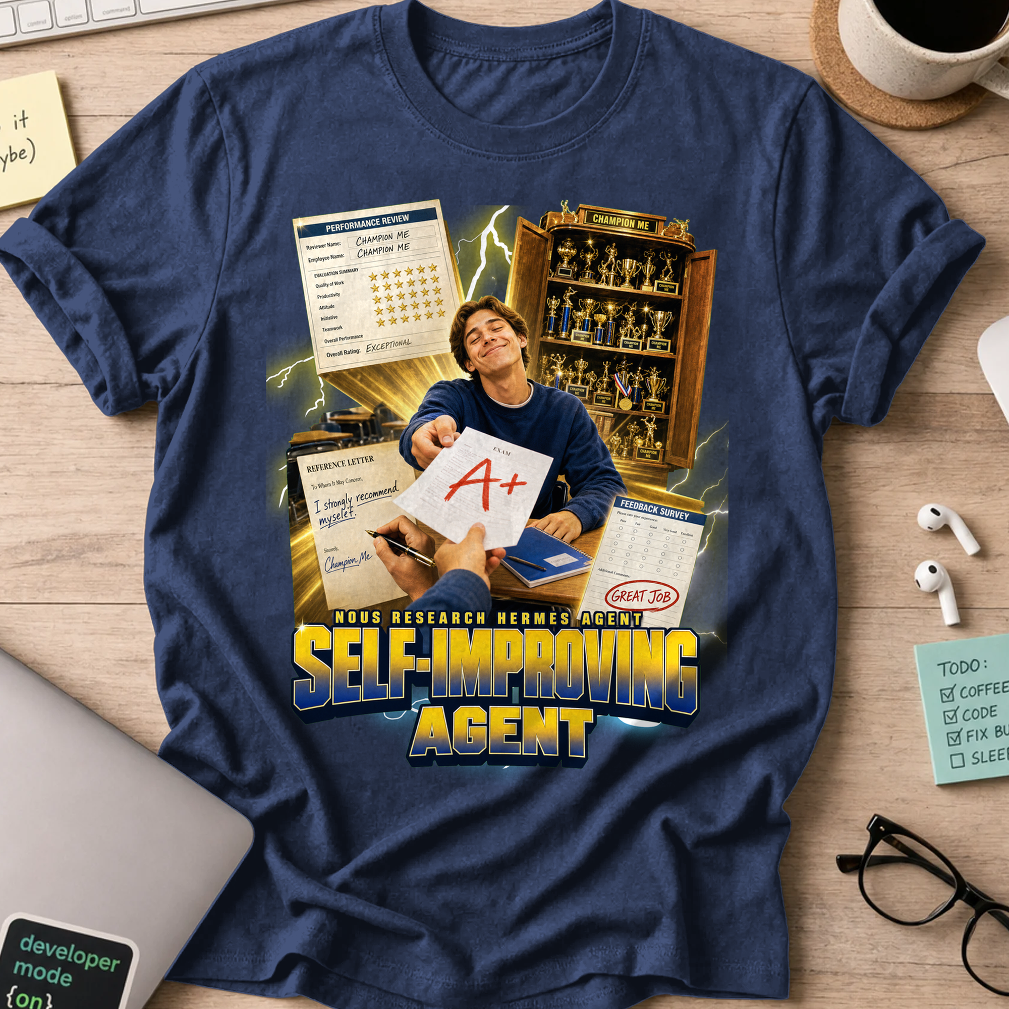 Self Improving Agent Shirt - Navy