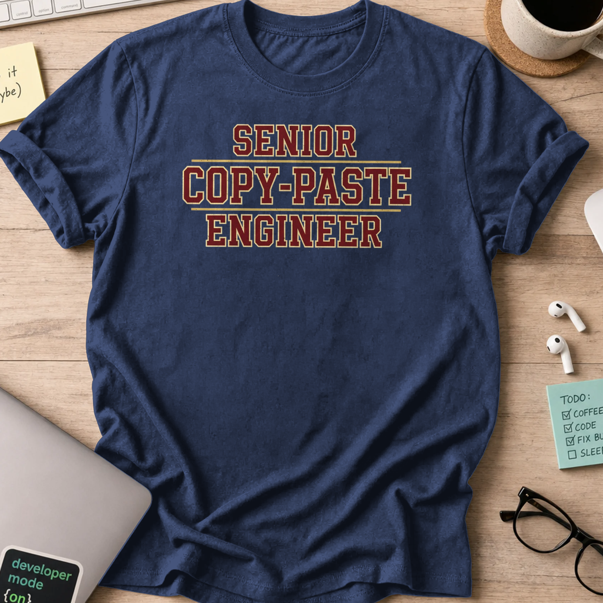 senior copy paste engineer shirt - Navy