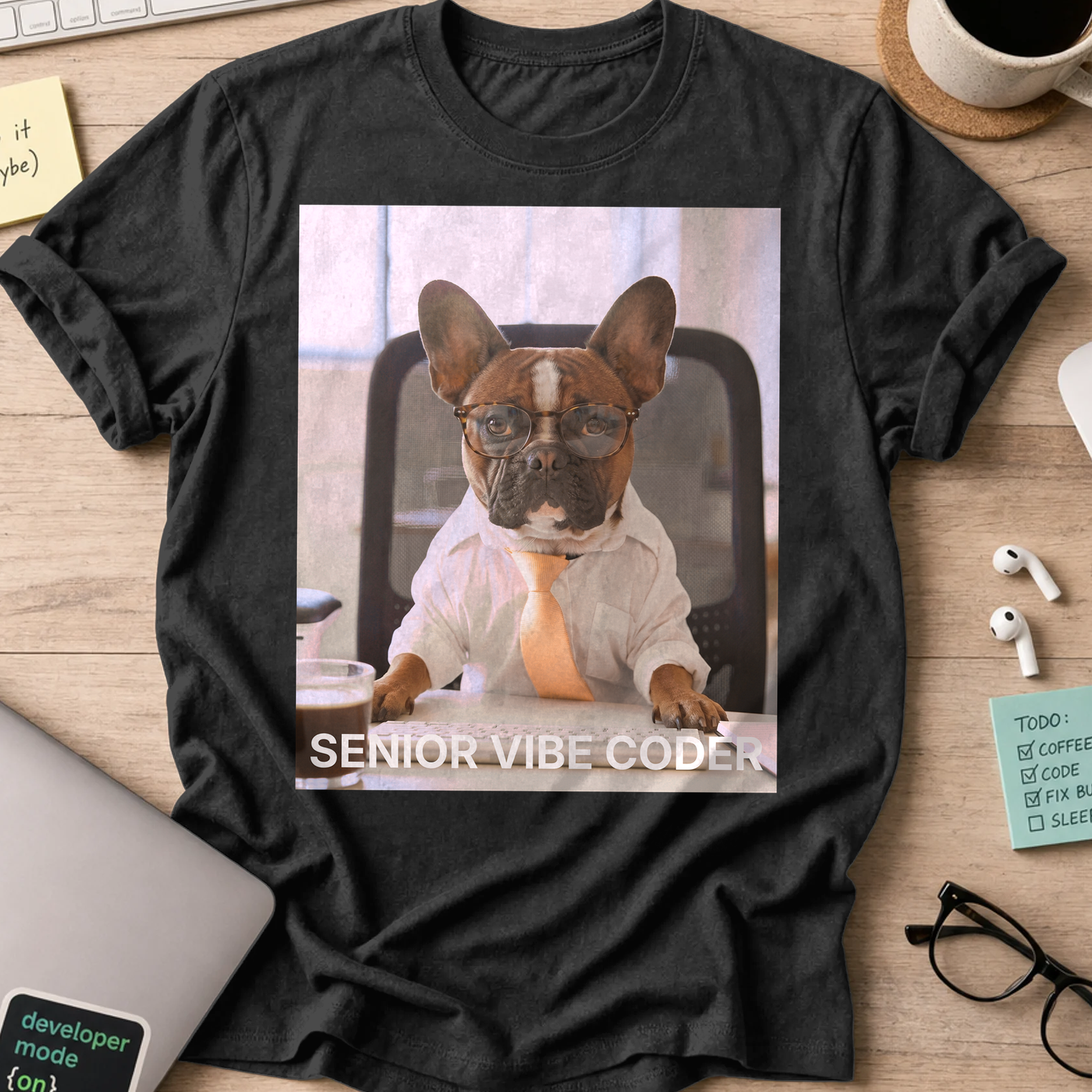 Senior Vibe Coder Shirt - Black