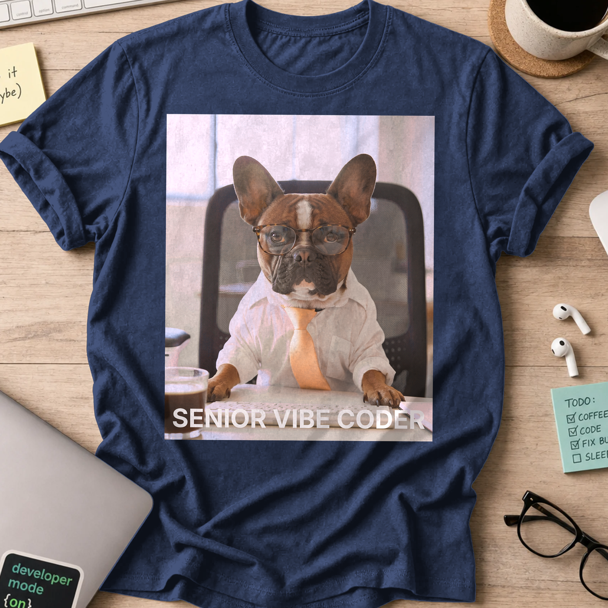 Senior Vibe Coder Shirt - Navy