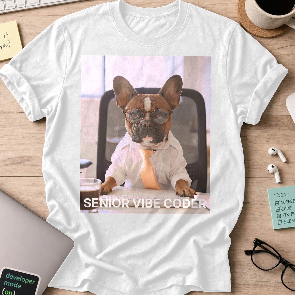 Senior Vibe Coder Shirt - White