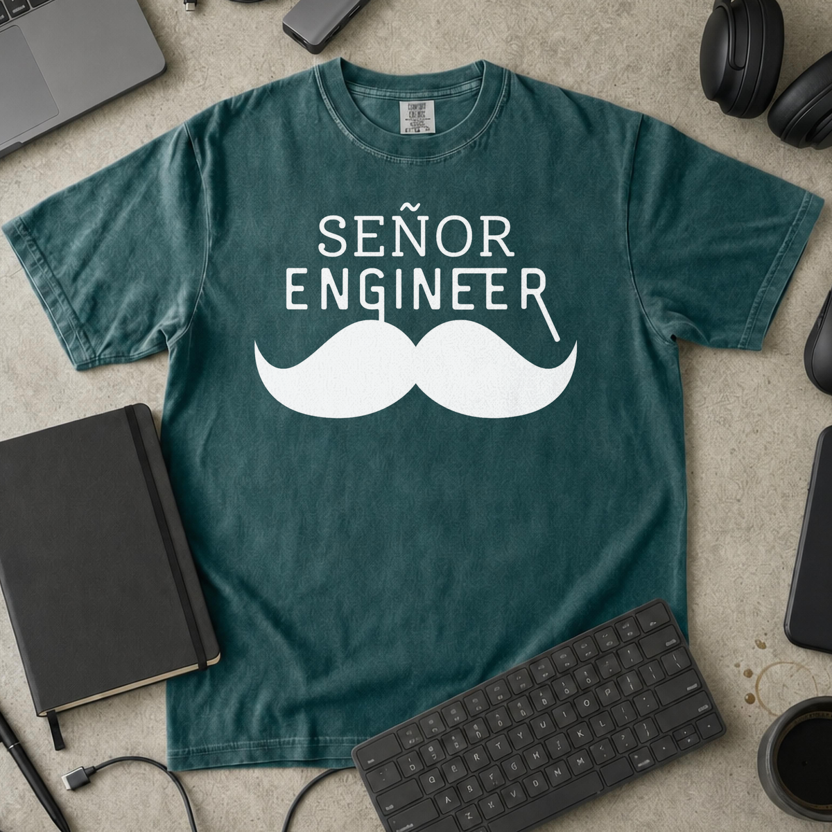 Senyor Engineer Premium Shirt — blue spruce Premium Shirt mock-up