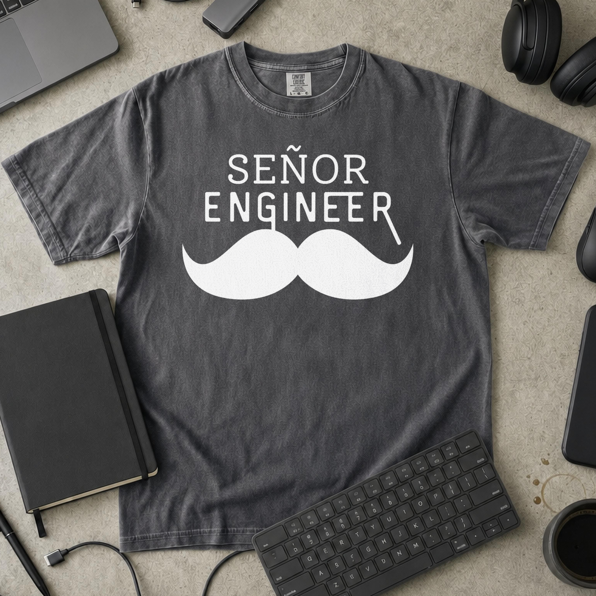 Senyor Engineer Premium Shirt — pepper Premium Shirt mock-up
