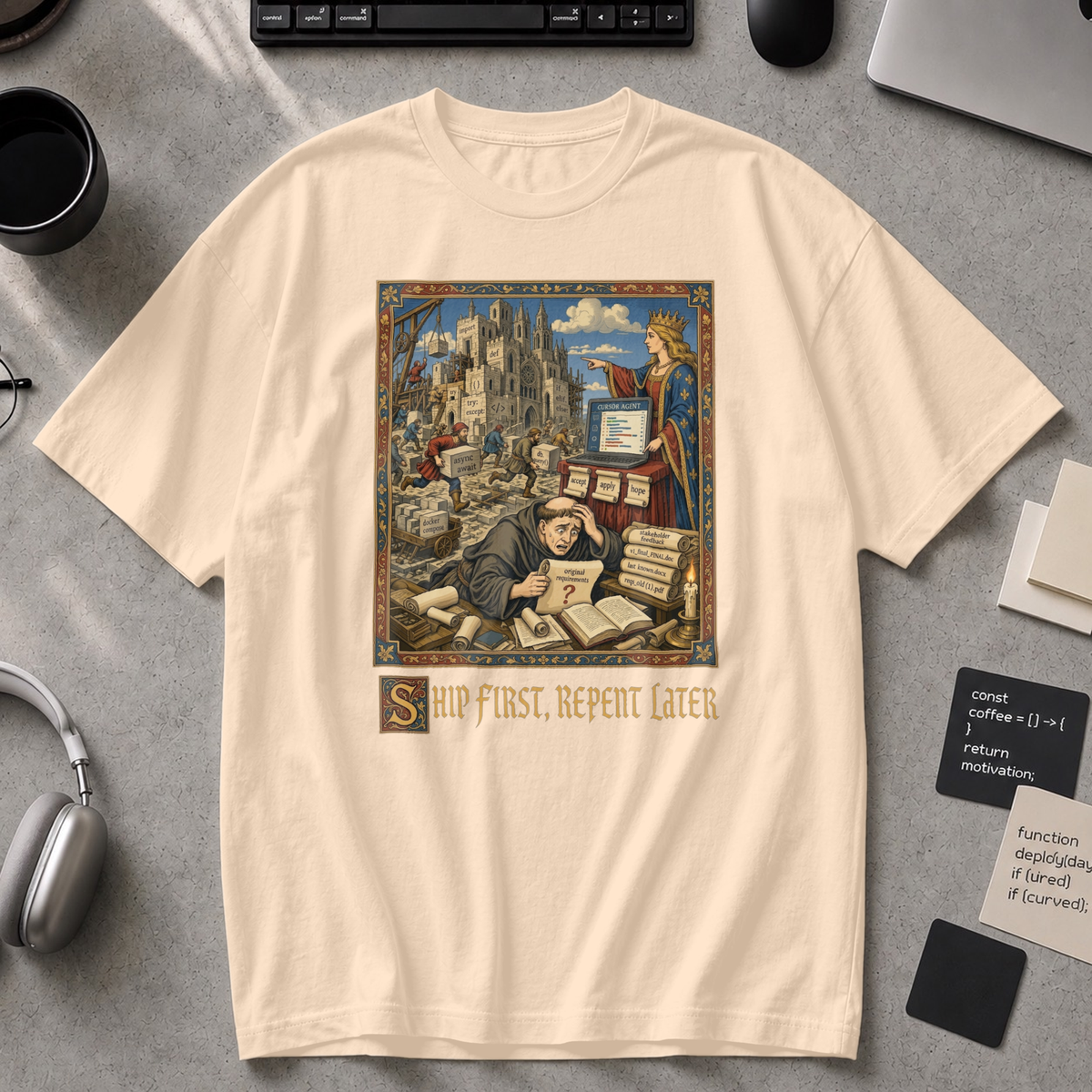 Ship First Repent Later Premium Shirt - Ivory