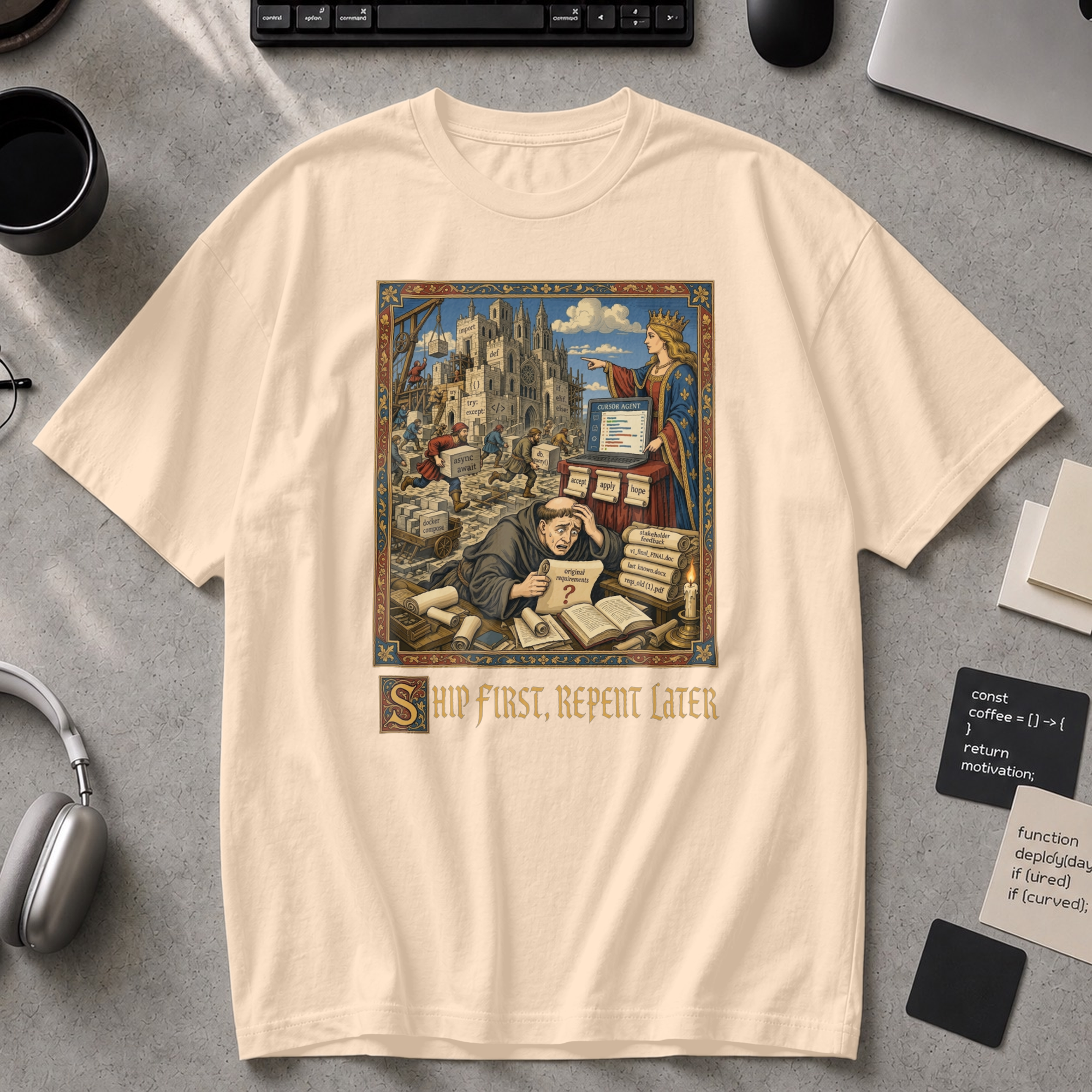 Ship First Repent Later Premium Shirt - Ivory