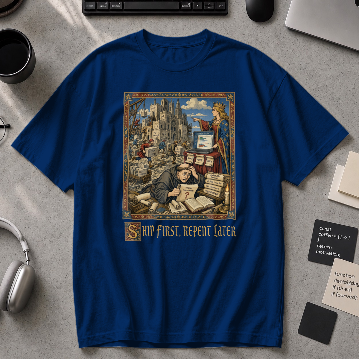 Ship First Repent Later Premium Shirt - True Navy