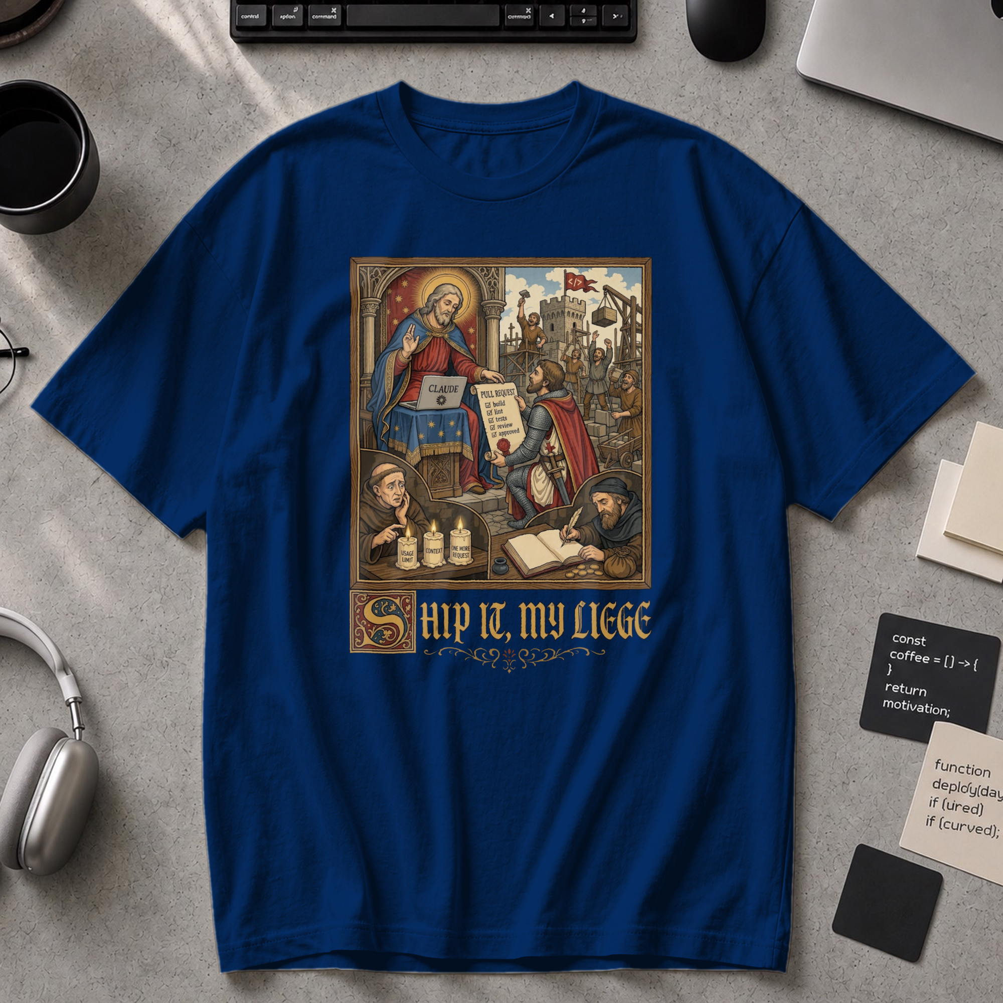 Ship It My Liege Premium Shirt - True Navy
