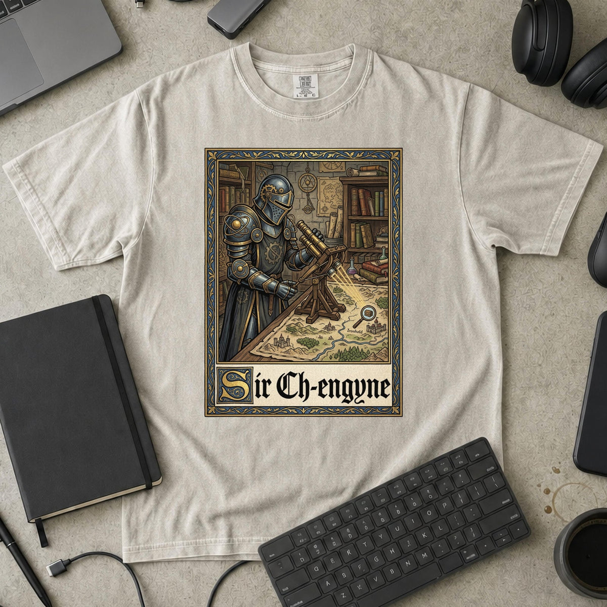 Sir Ch-Engyne Premium Shirt — ivory Premium Shirt mock-up