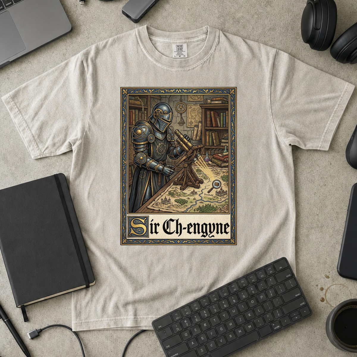 Sir Ch-Engyne Premium Shirt — ivory Premium Shirt mock-up