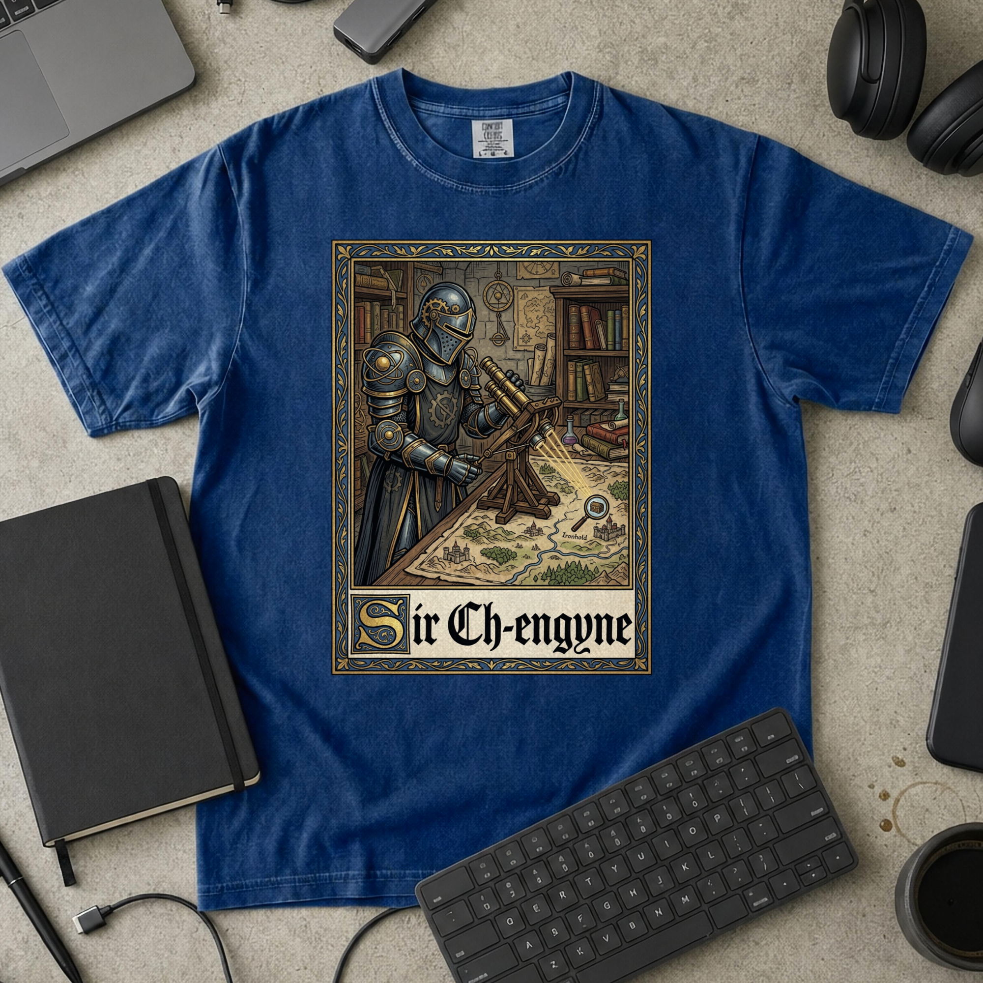 Sir Ch-Engyne Premium Shirt — true navy Premium Shirt mock-up