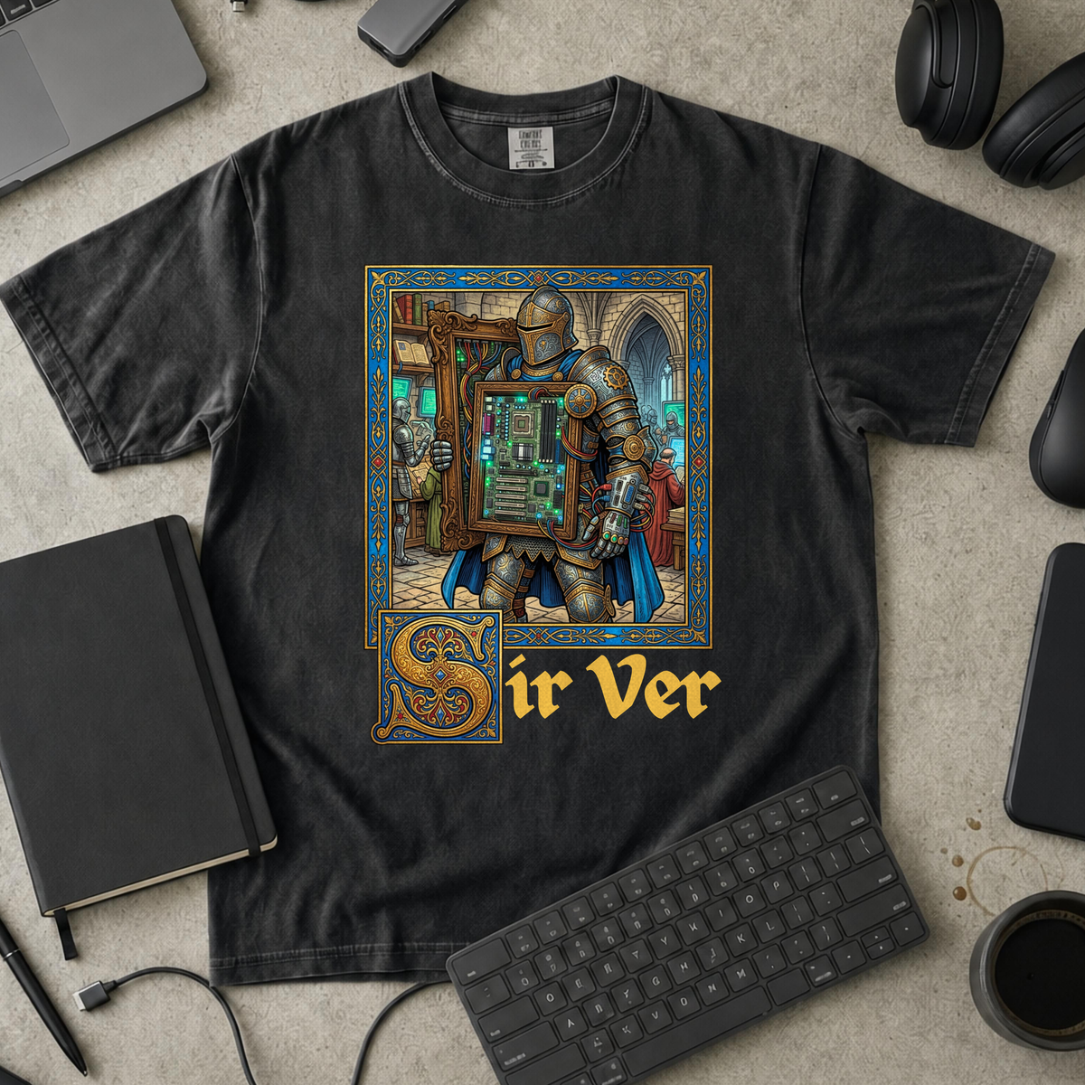 Sir Ver Premium Shirt — black Premium Shirt mock-up