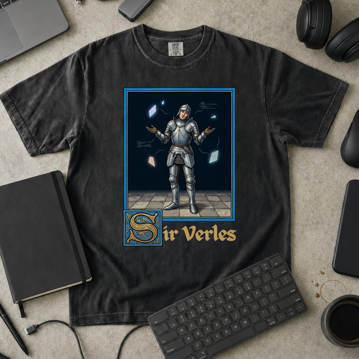 Sir Verles Premium Shirt — black Premium Shirt mock-up