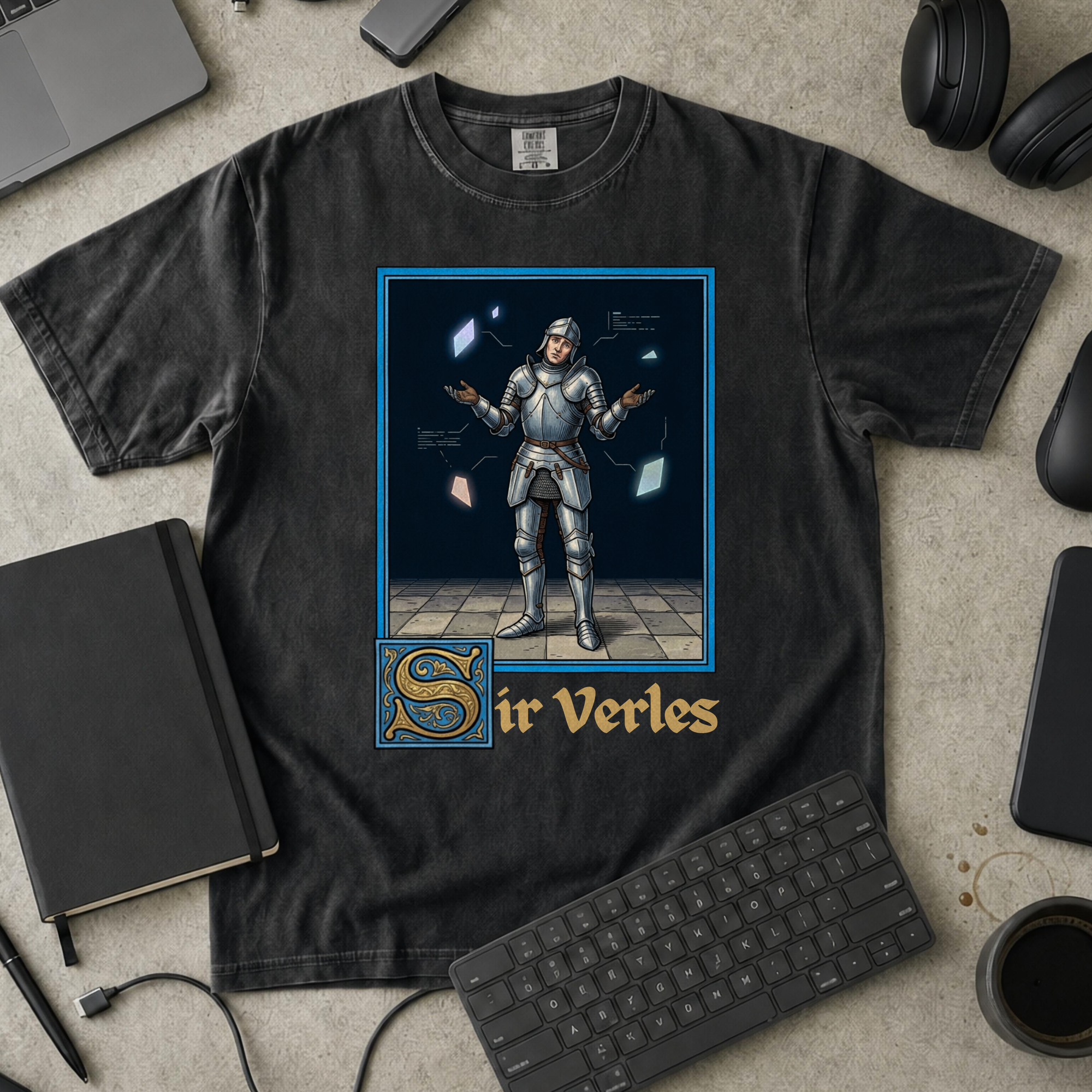 Sir Verles Premium Shirt — black Premium Shirt mock-up