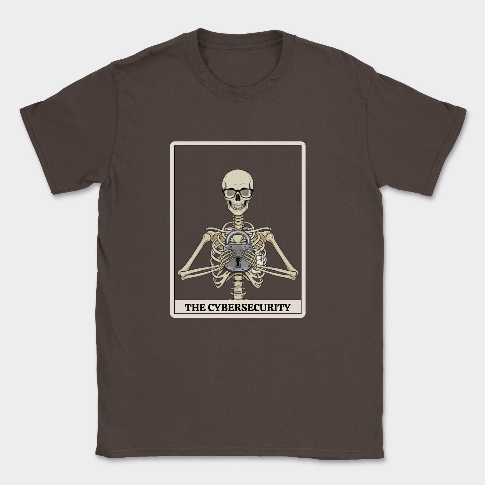 skeleton cybersecurity shirt — Dark Chocolate