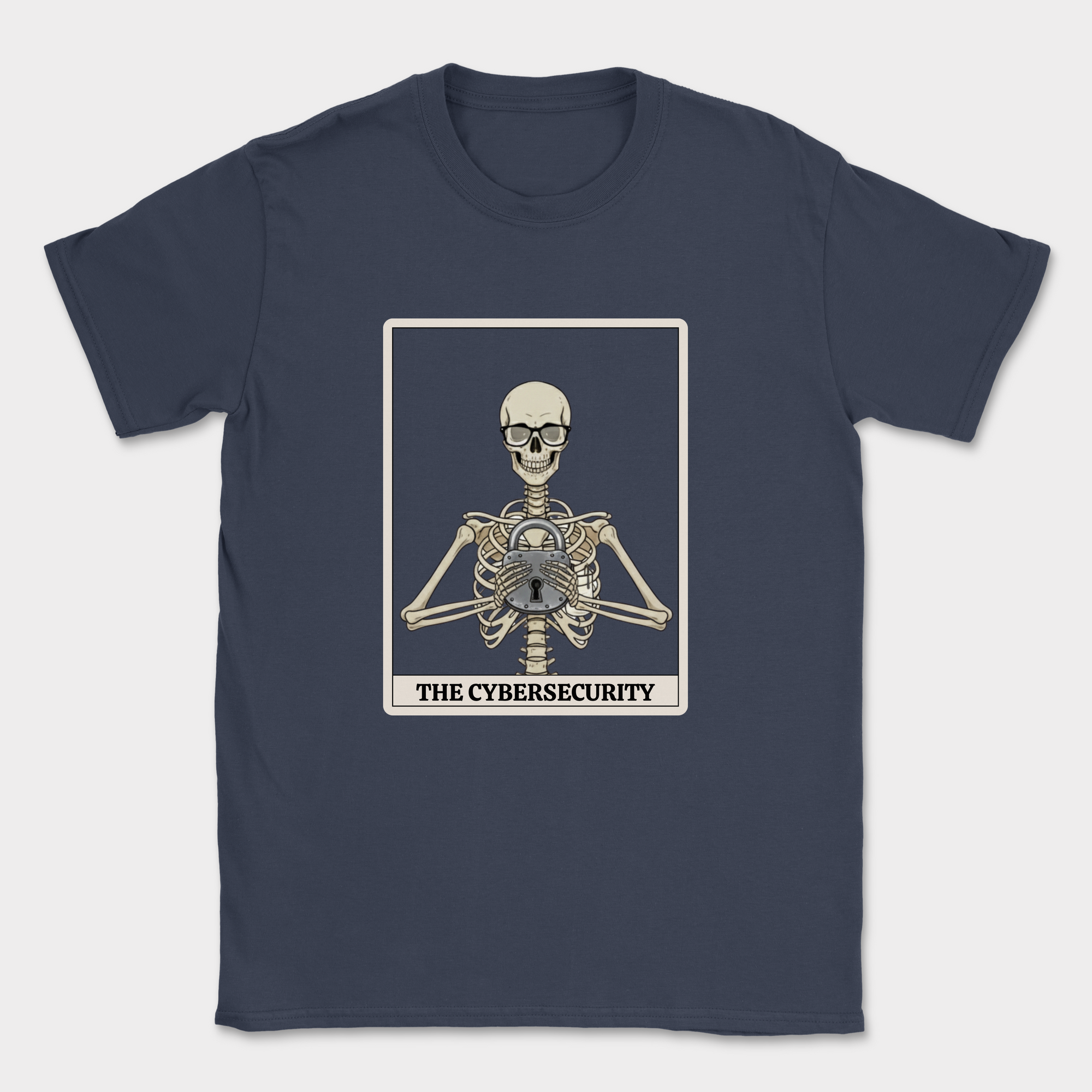 skeleton cybersecurity shirt — Navy