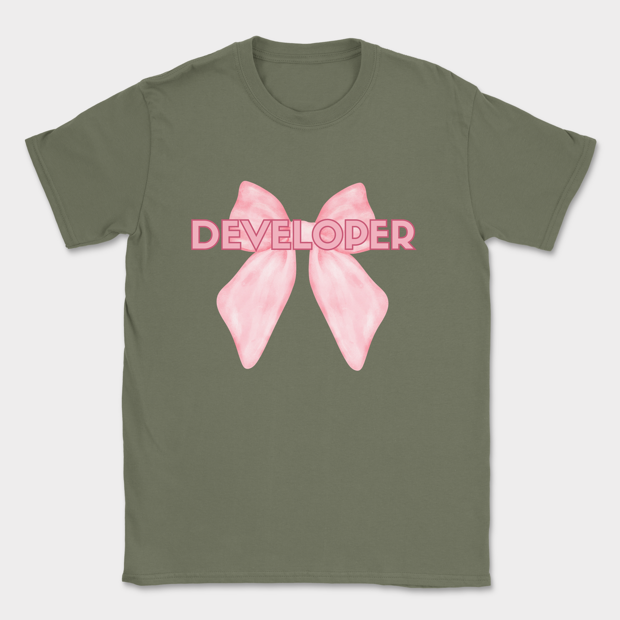 skeleton developer shirt — Military Green