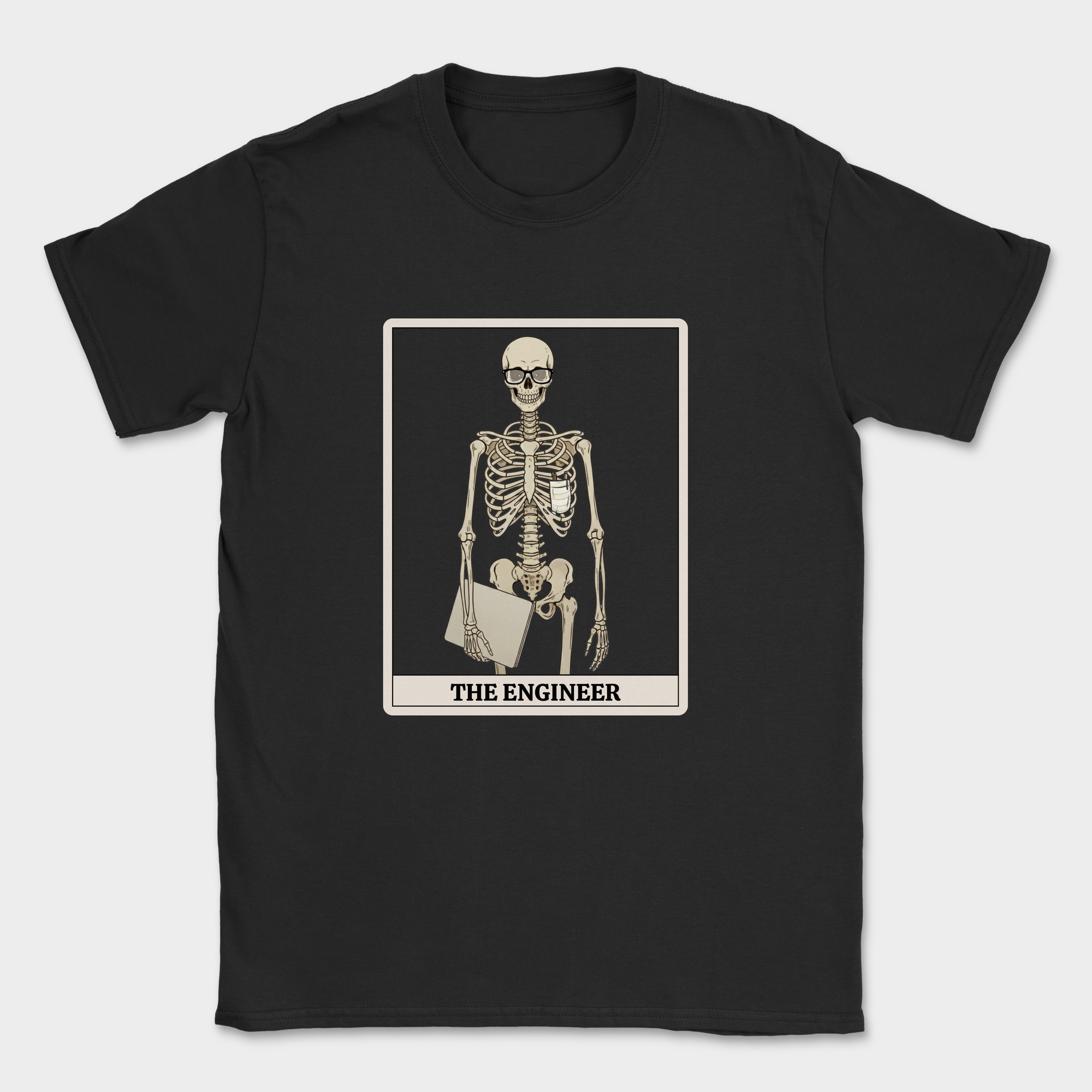 skeleton engineer shirt — Black