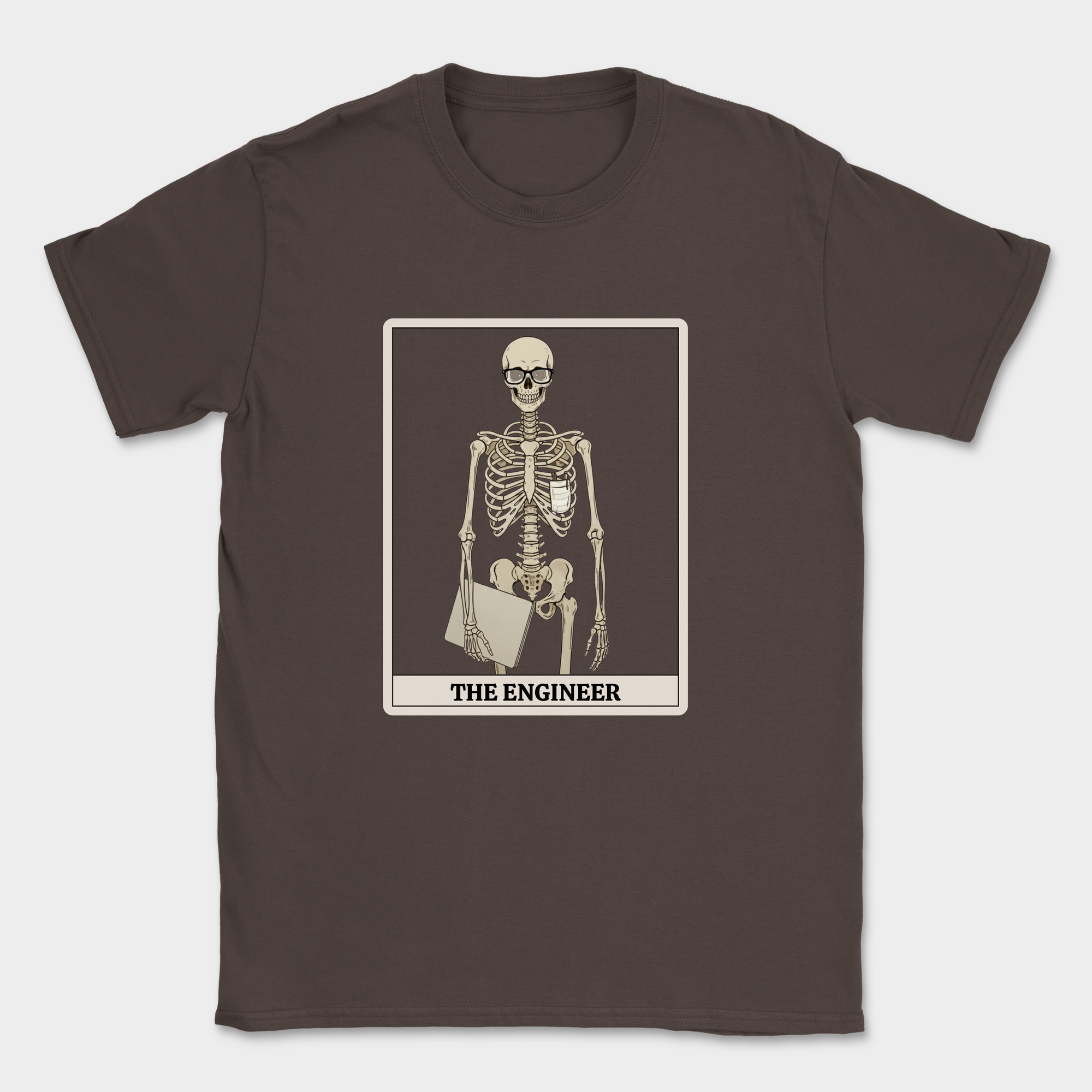 skeleton engineer shirt — Dark Chocolate